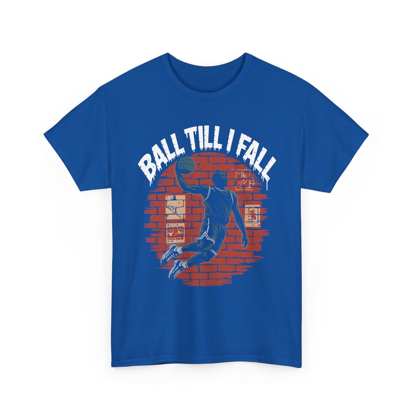Basketball 'Ball Till I Fall' Tee — Vintage Brick Dunk Graphic T-Shirt