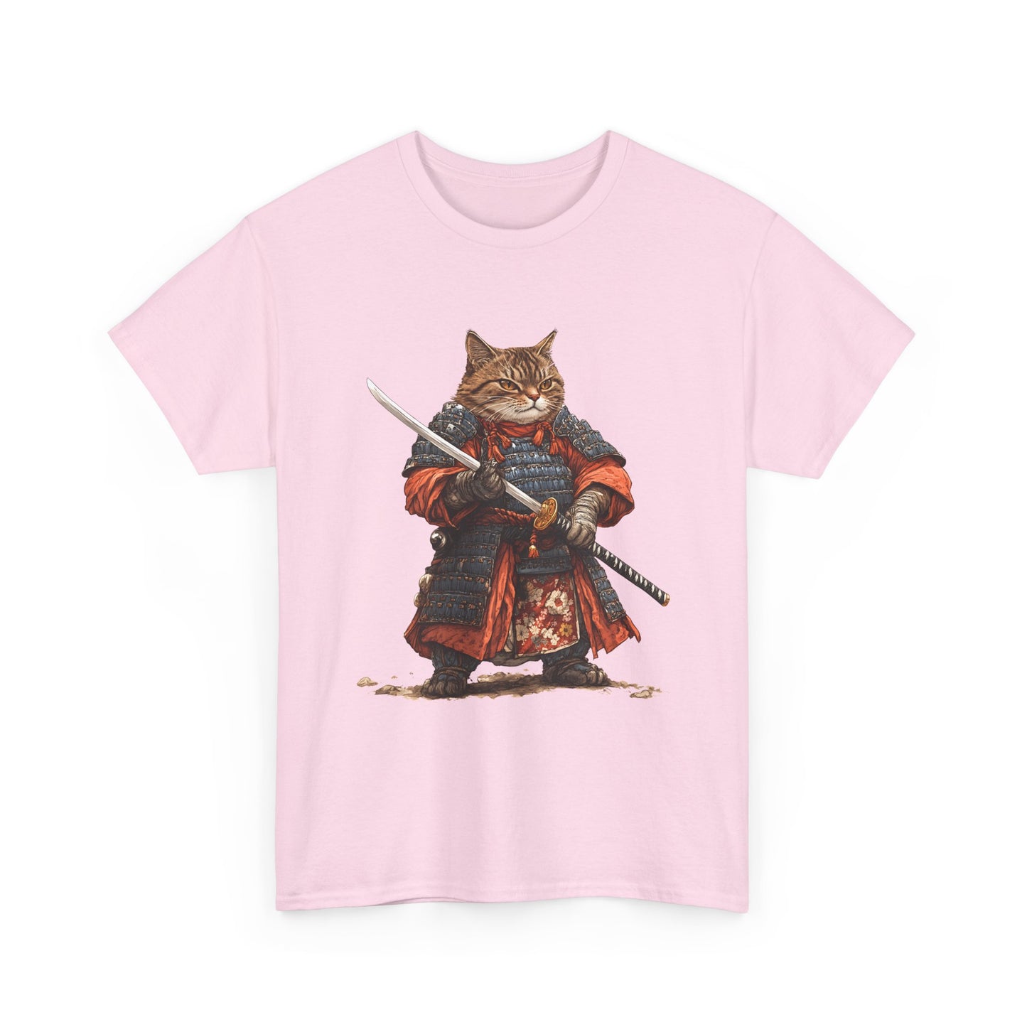 Samurai Cat T-Shirt – Warrior Tabby Graphic Tee
