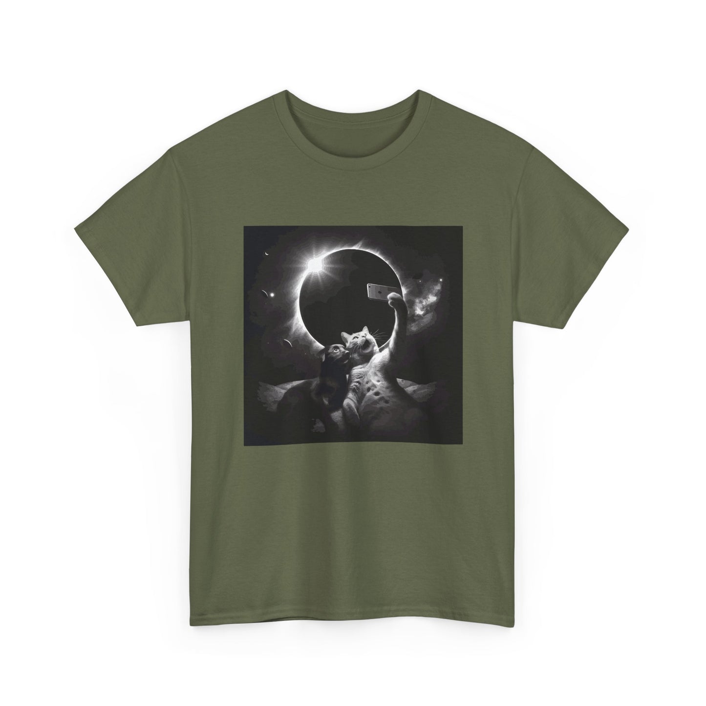 Dog and Cat Selfie Solar eclipse T-Shirt