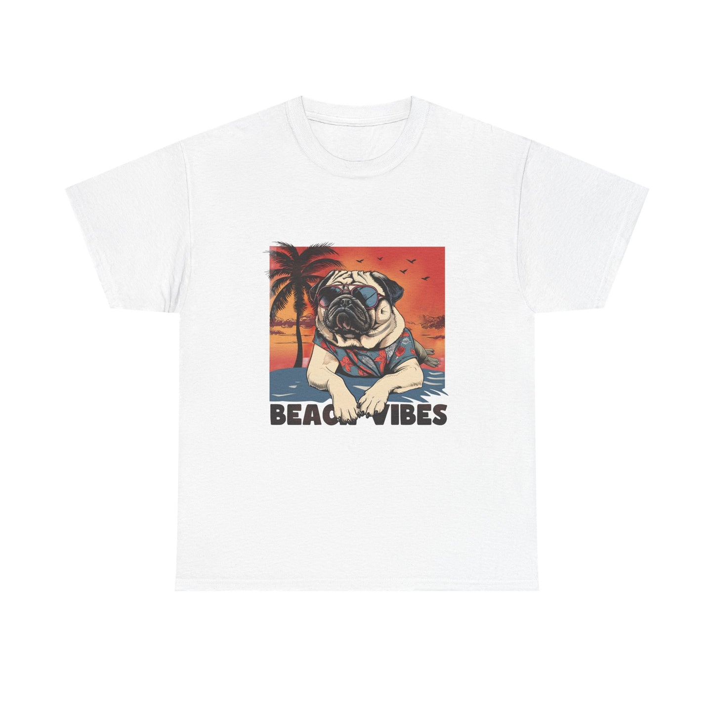 Beach Vibes Pug T‑Shirt