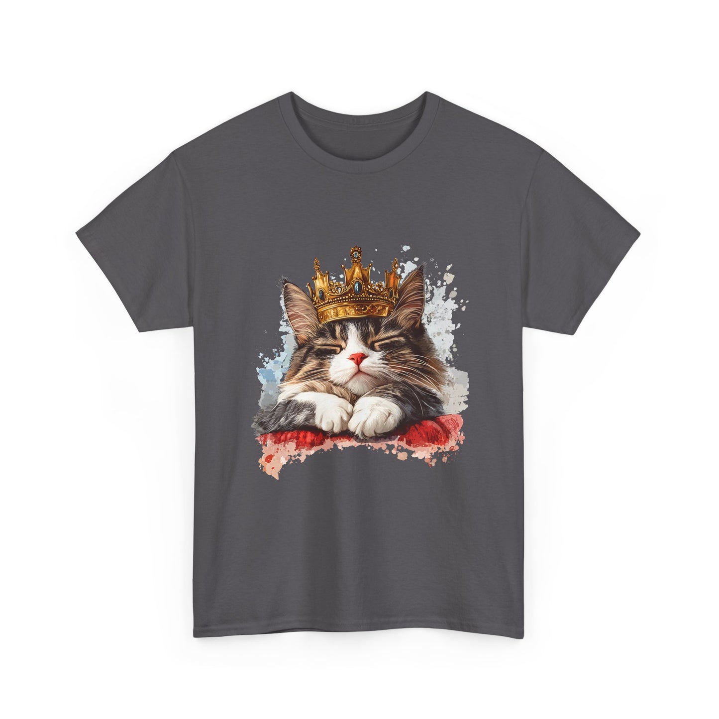 Cat King T-Shirt — Regal Crowned Cat Graphic Tee
