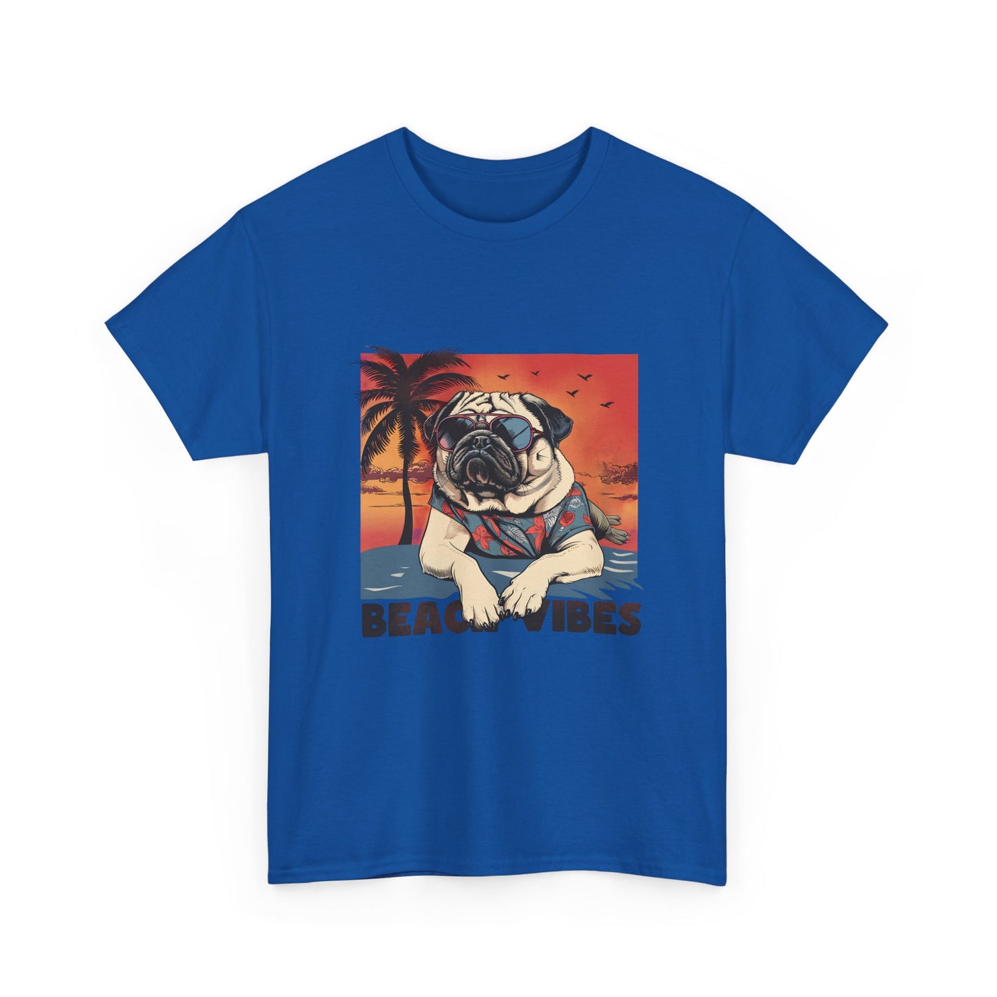 Beach Vibes Pug T‑Shirt