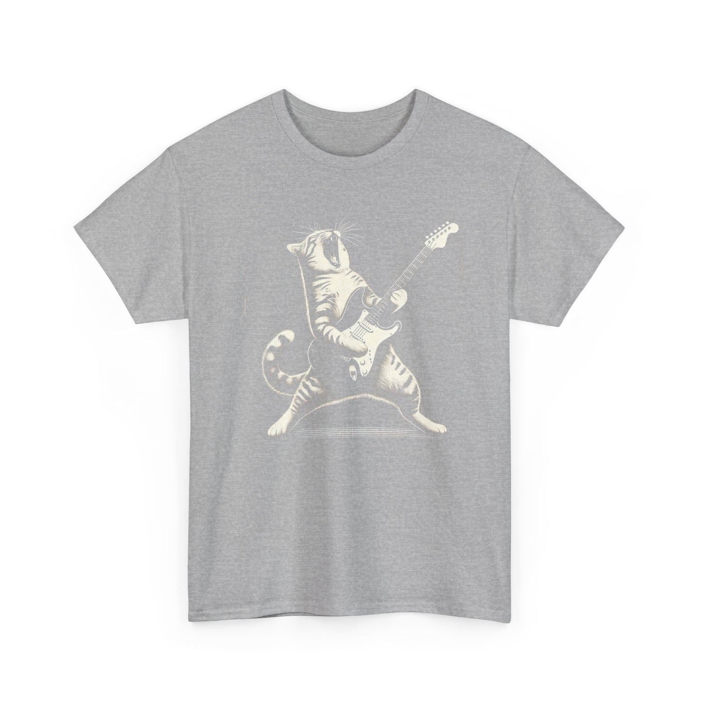Cat Rocker T-Shirt — Guitar Playing Cat Vintage Band Tee