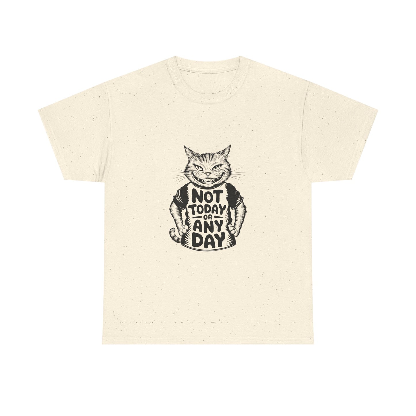 Cat Graphic Tee — “Not Today Any Day” Funny Grumpy Cat T‑Shirt