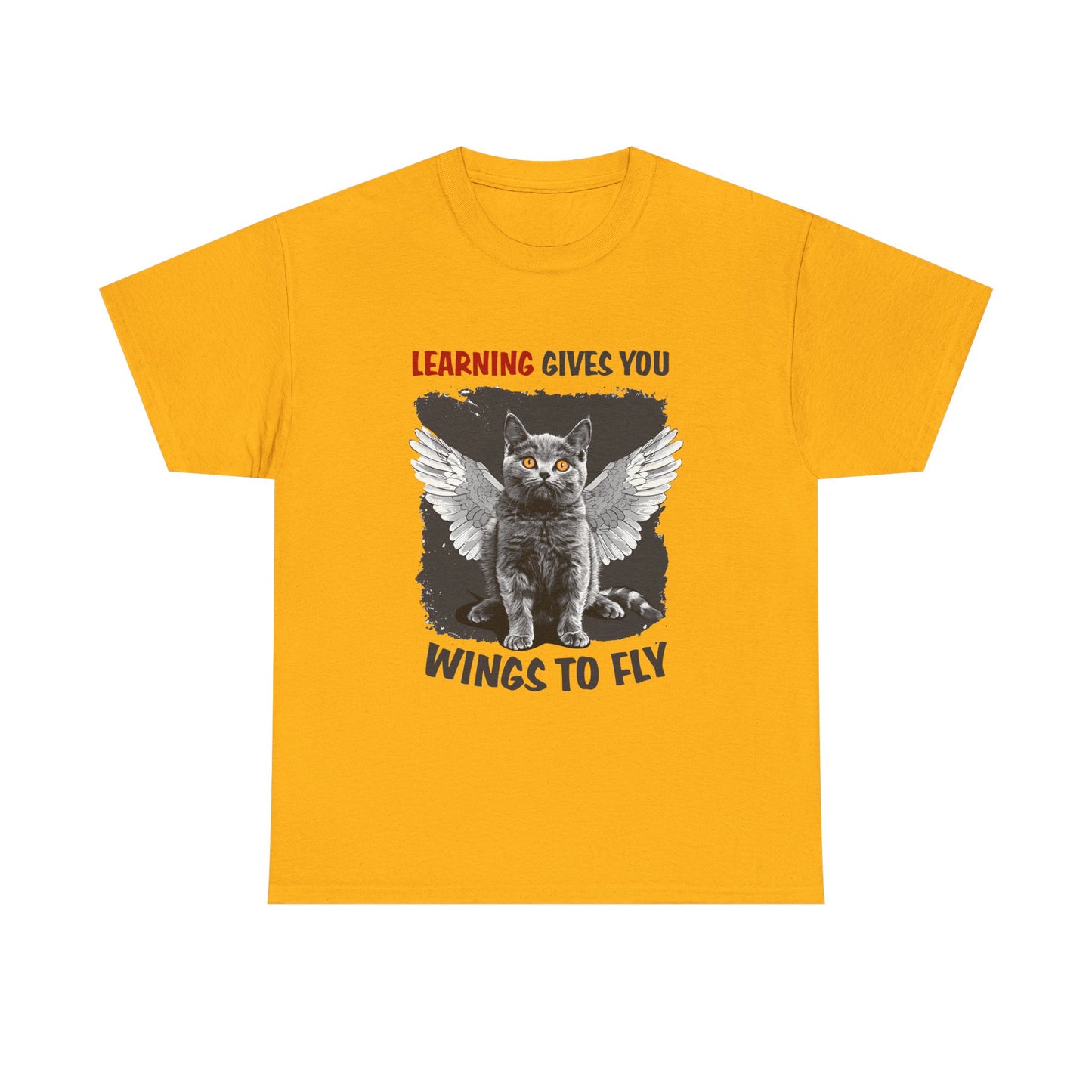 Learning Gives You Wings To Fly Cat T-Shirt