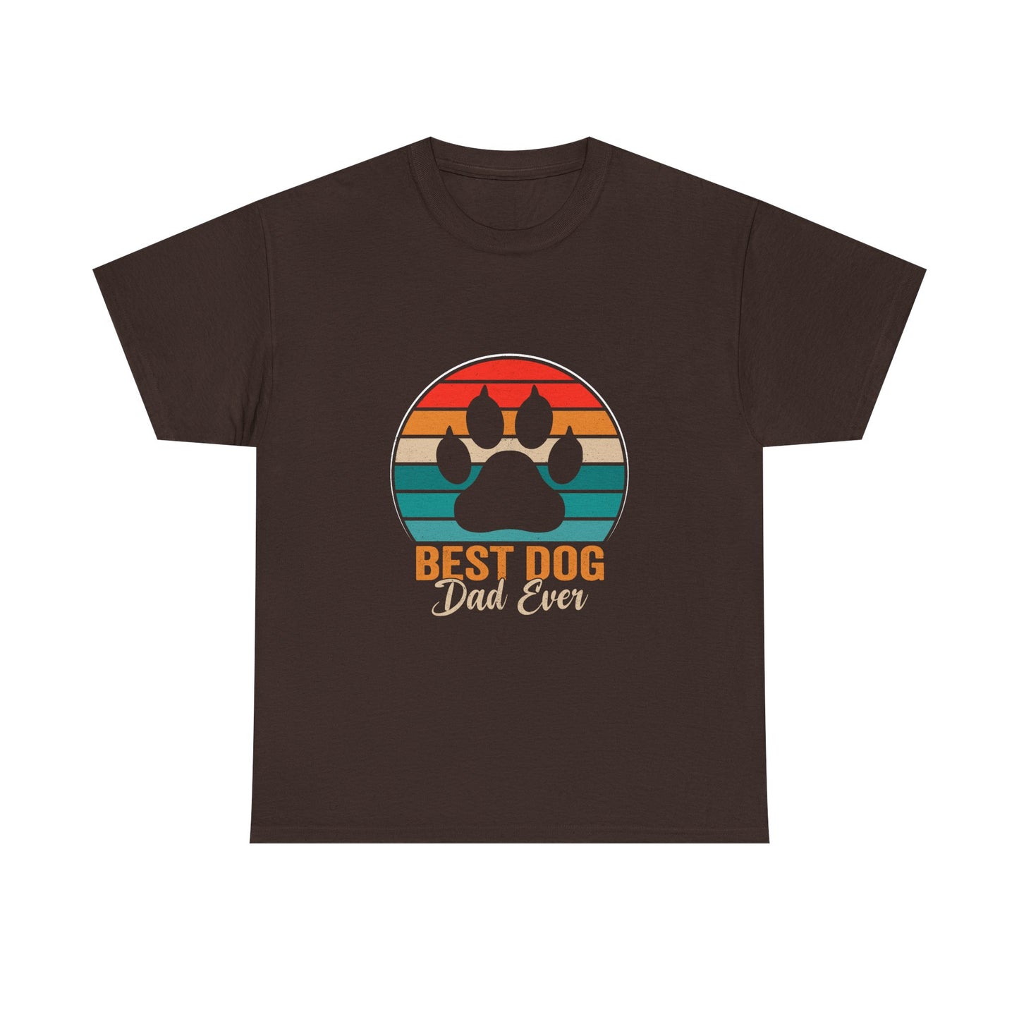 Best Dog Dad Ever T-Shirt — Retro Paw Print Tee for Dog Lovers