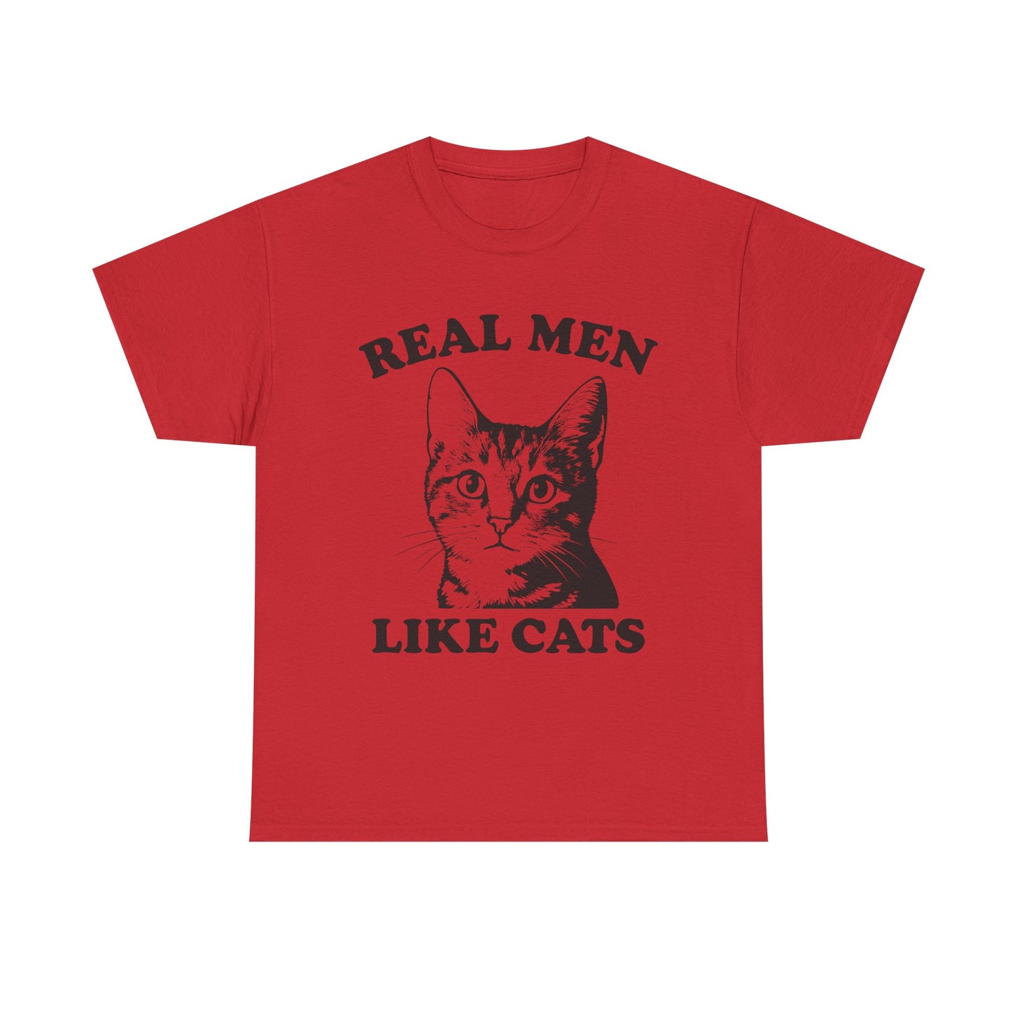 Real Men Like Cats T-Shirt — Vintage Cat Lover Tee