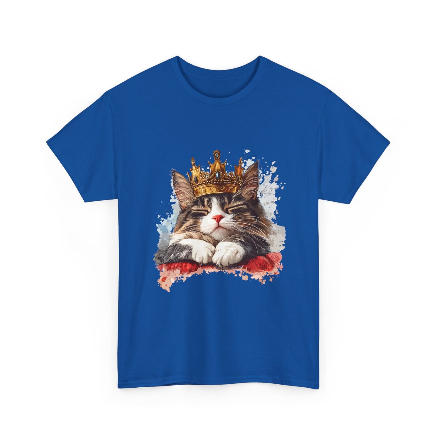 Cat King T-Shirt — Regal Crowned Cat Graphic Tee