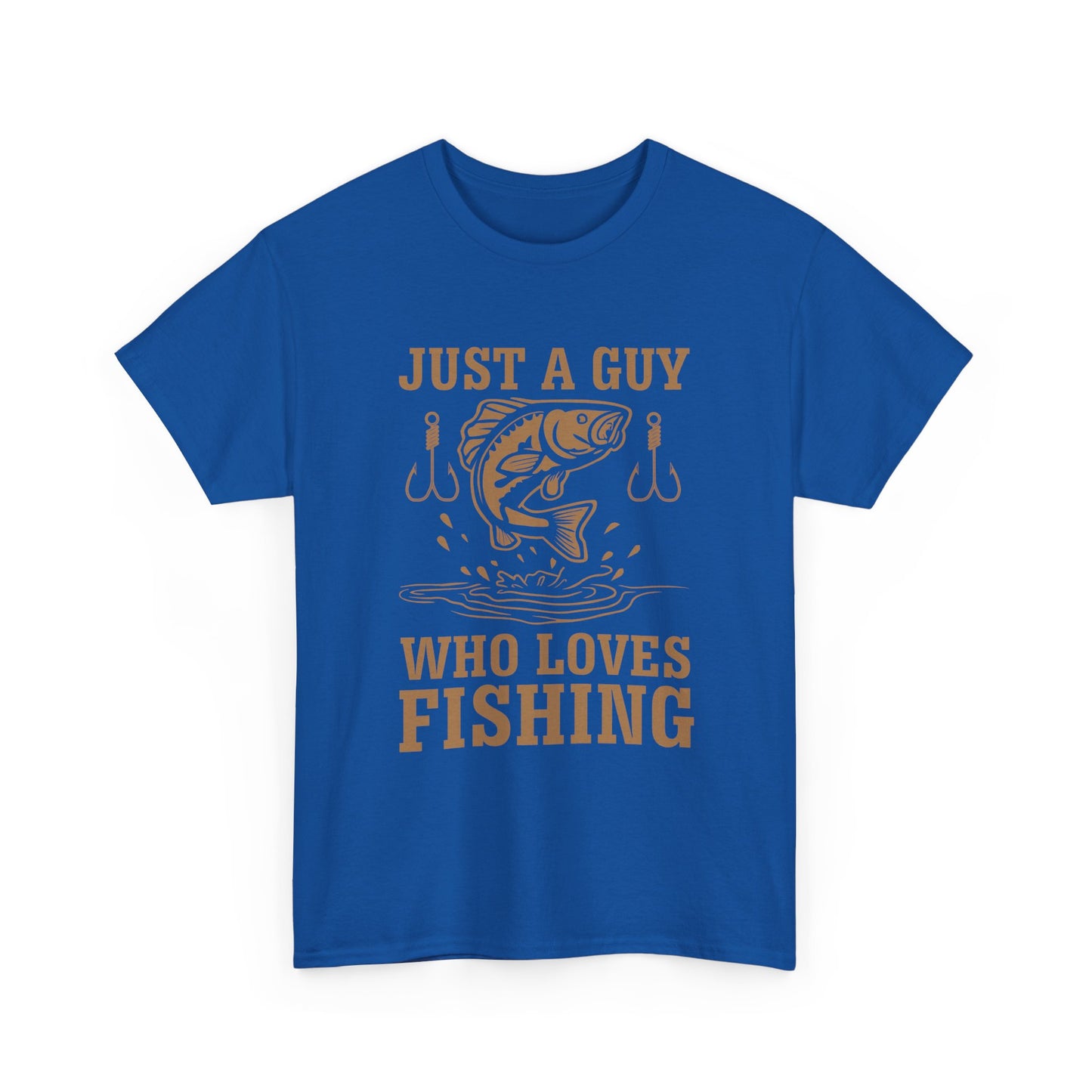 Fishing T-Shirt — "Just a Guy Who Loves Fishing" Graphic Tee