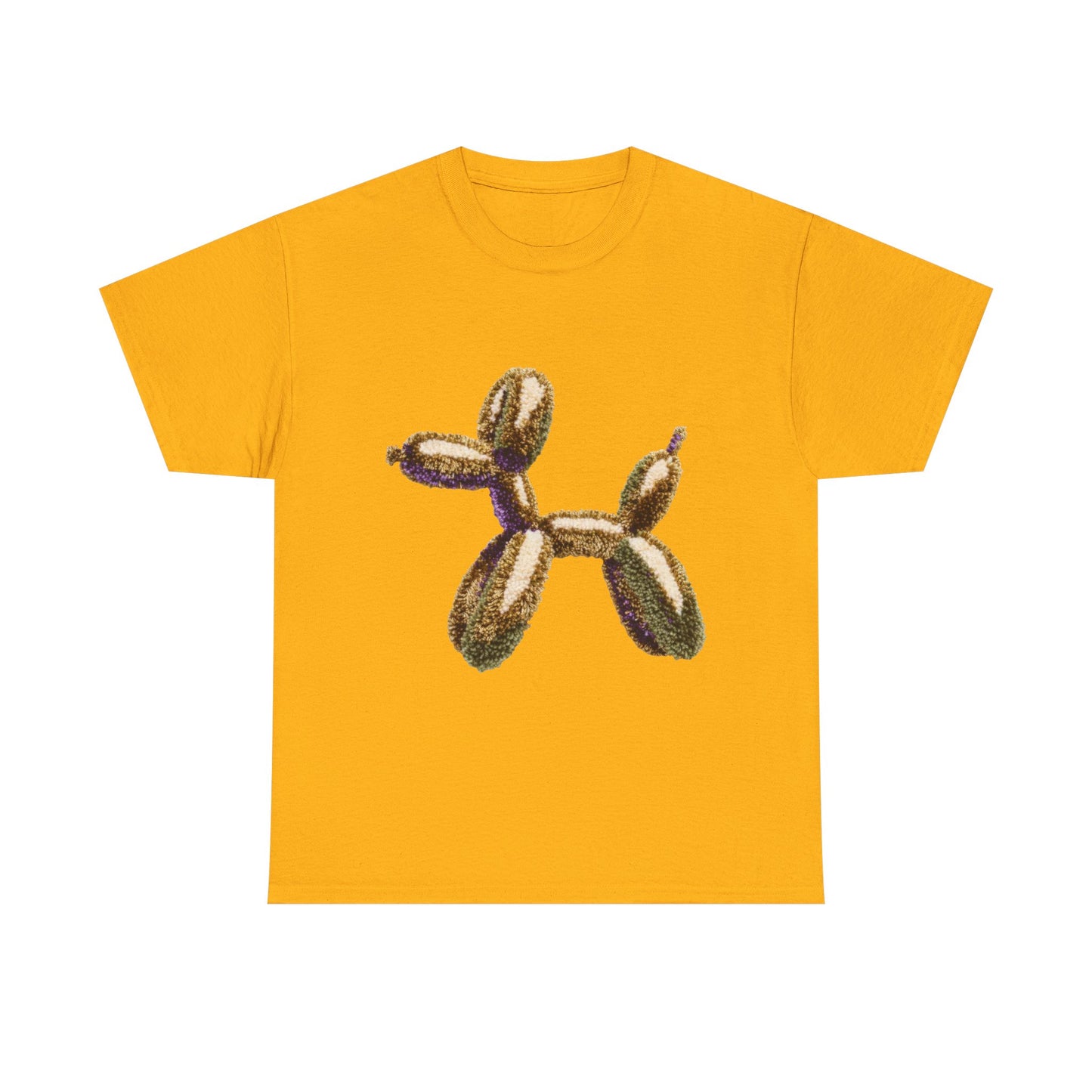 Balloon Dog T‑Shirt — Metallic Gold Balloon Animal Tee
