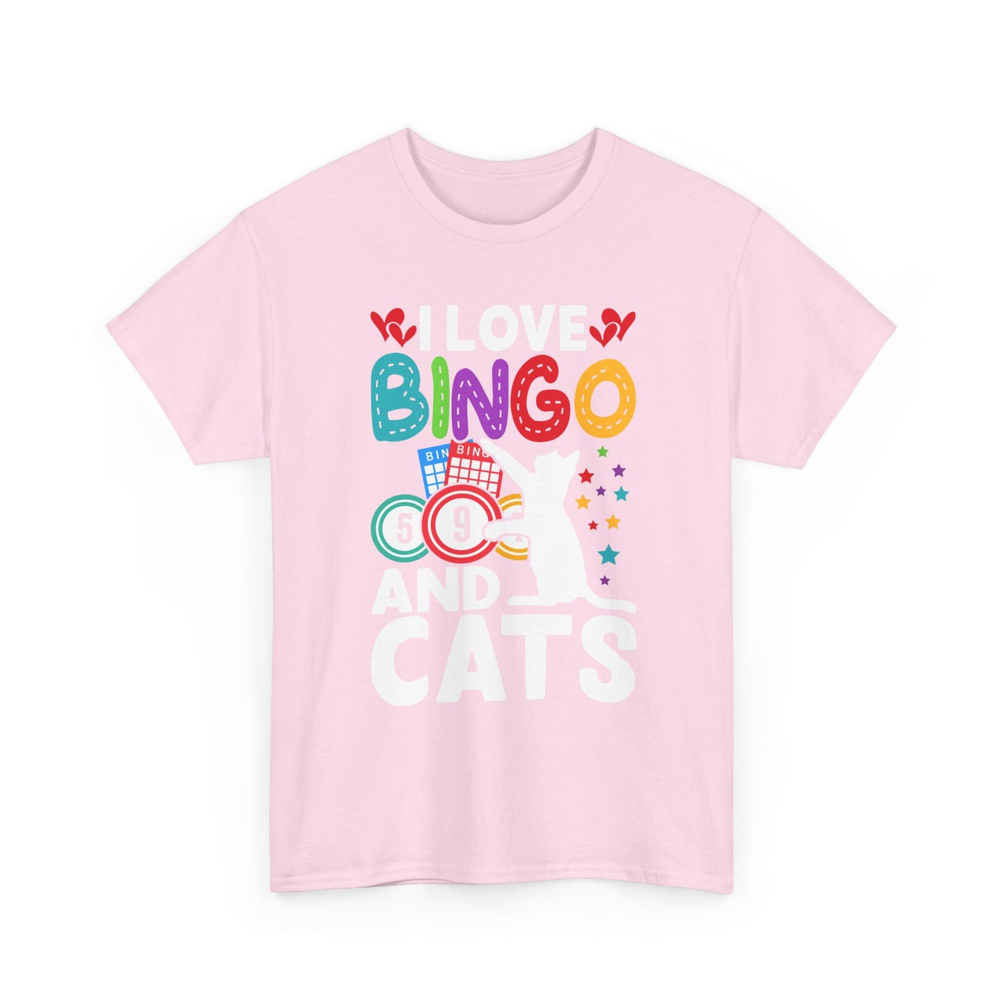 I Love Bingo and Cats T-Shirt — Funny Cat Lover Bingo Tee