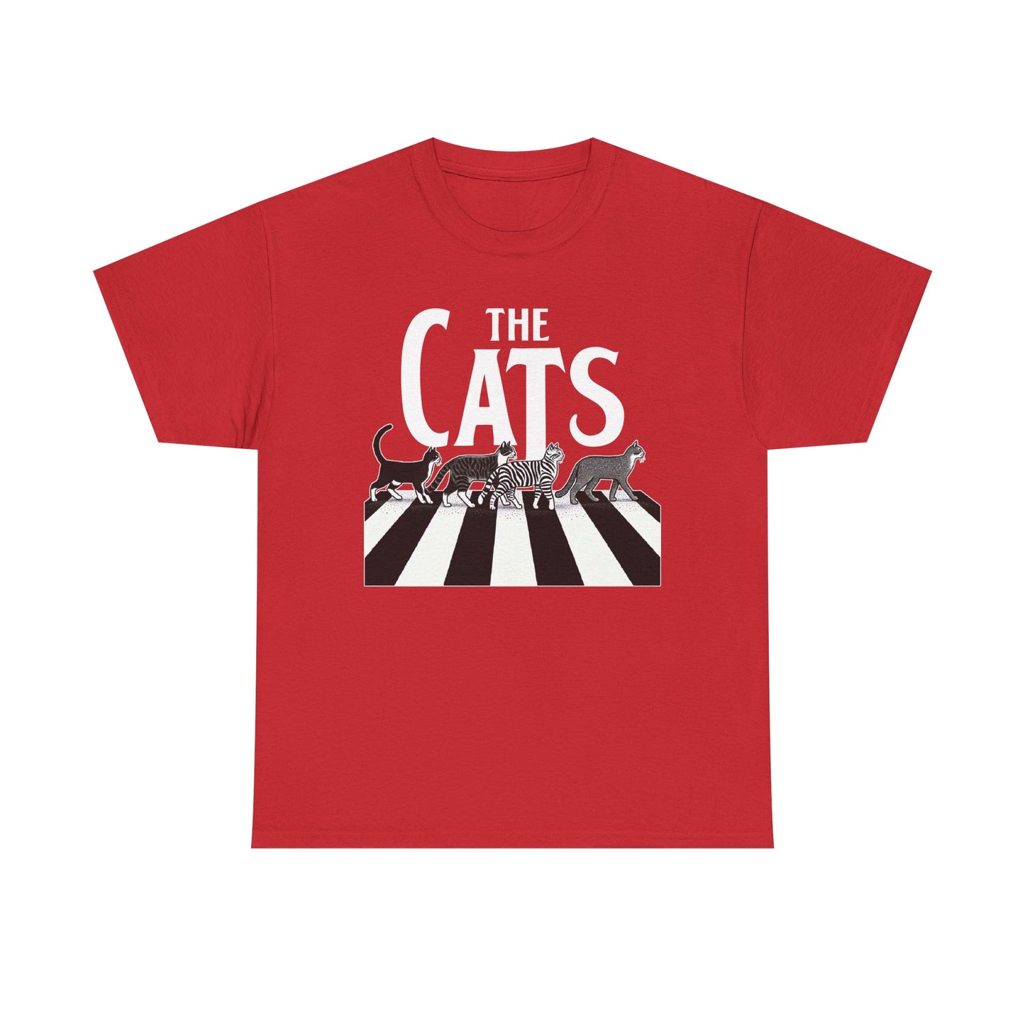 Cats Crossing T‑Shirt — Retro Black & White Cat Walk Graphic Tee