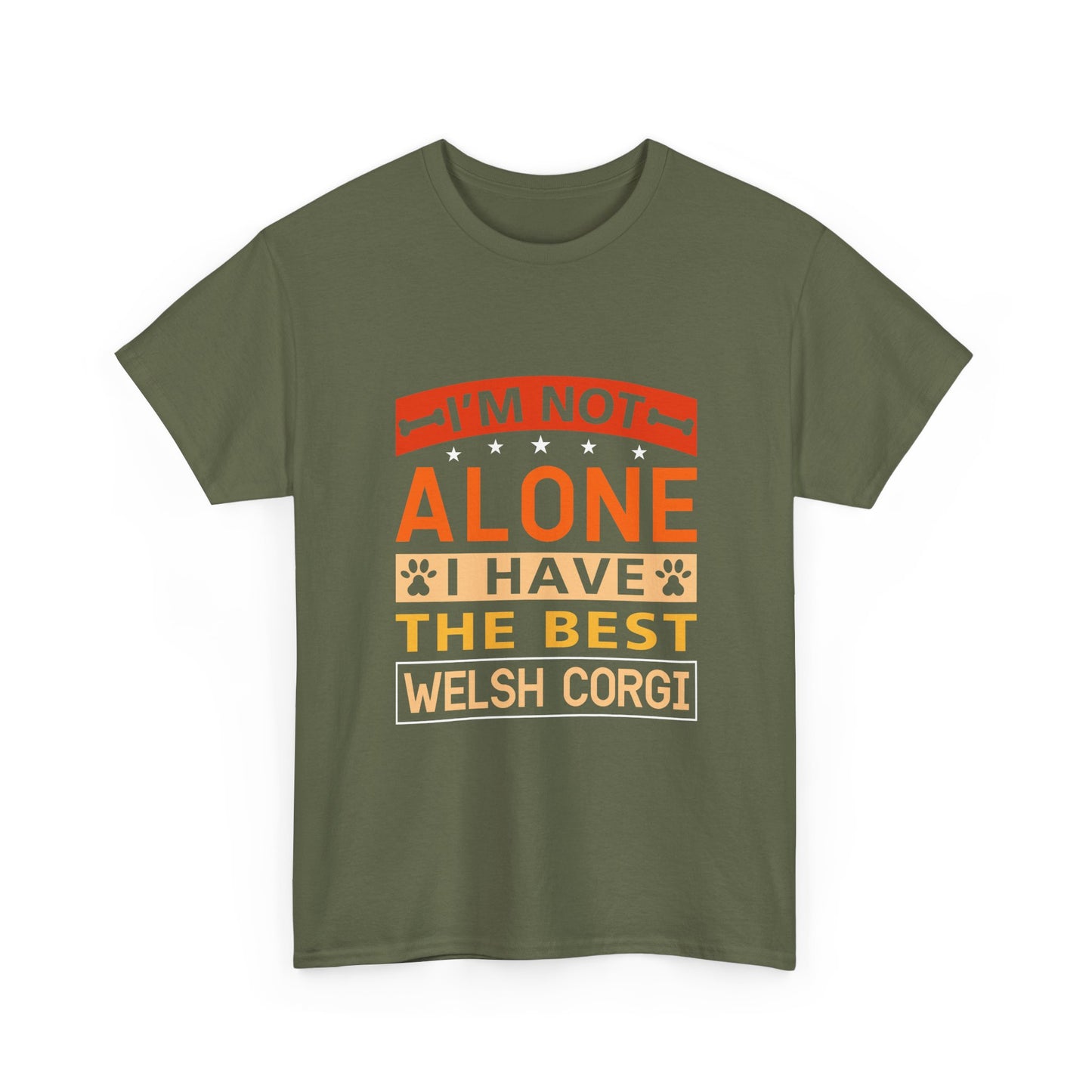 Welsh Corgi T-Shirt – "I'm Not Alone I Have The Best Welsh Corgi" Dog Lover Tee