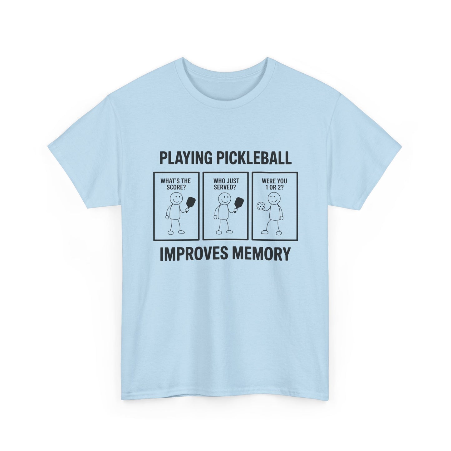 Pickleball Improves Memory Tee – Funny Pickleball Comic T-Shirt for Players