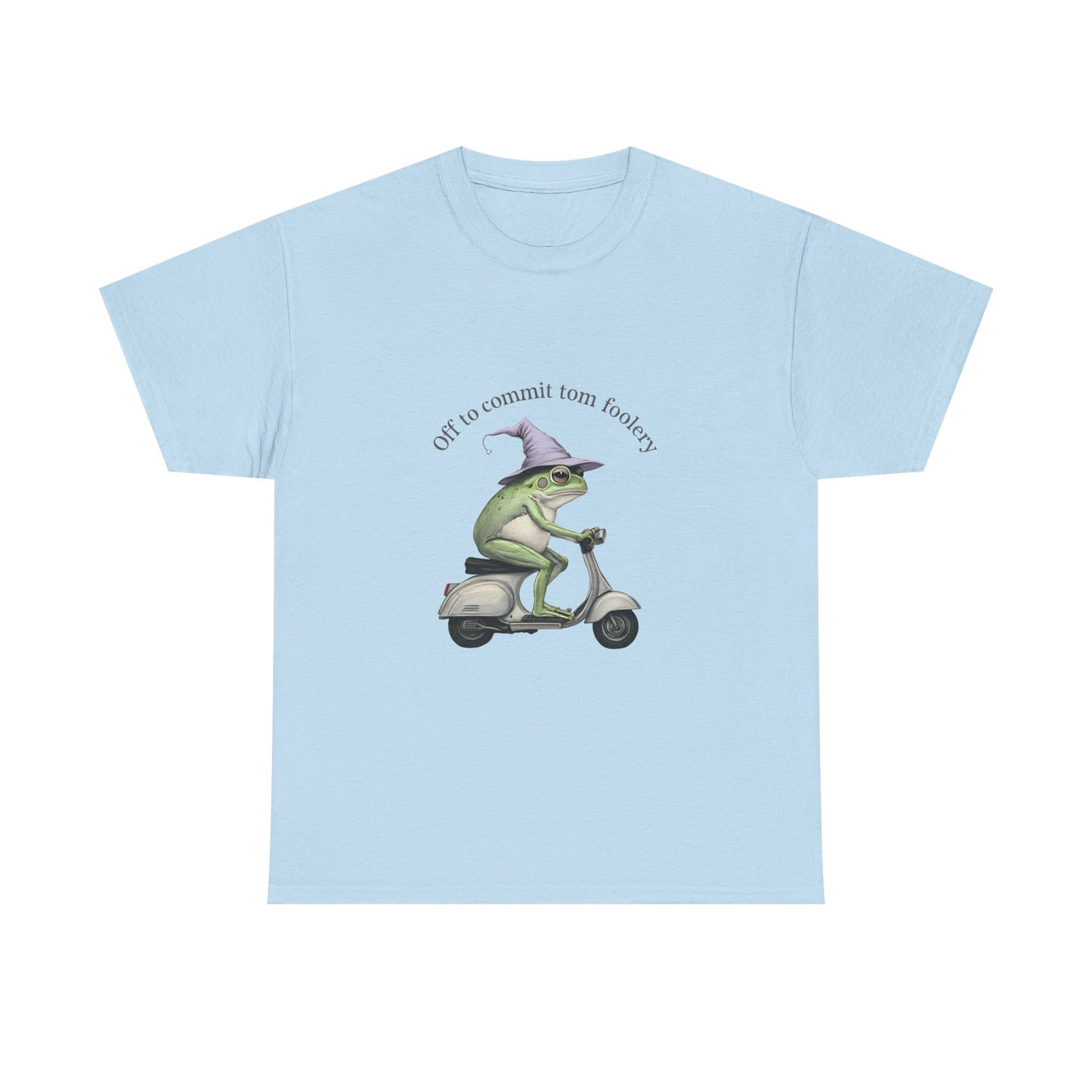 Witch Frog Scooter T-Shirt — 'off to commit form fuckery' Graphic Tee