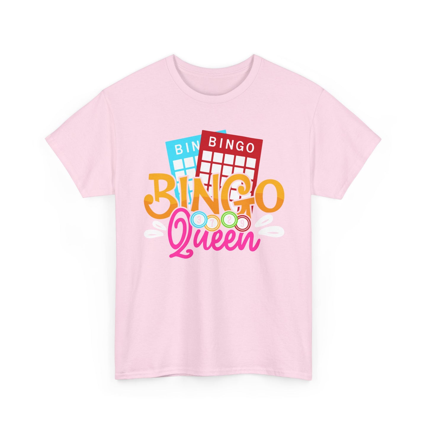 Bingo Queen T-Shirt – Colorful Bingo Cards Graphic Tee for Players & Seniors