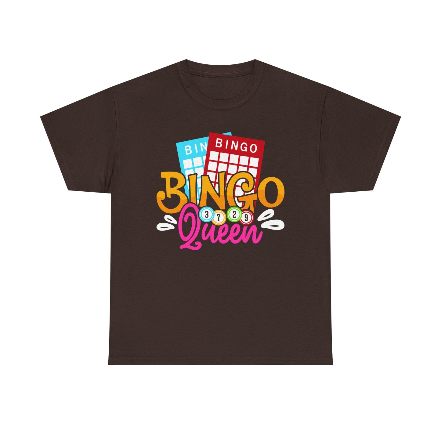Bingo Queen T-Shirt – Colorful Bingo Cards Graphic Tee for Players & Seniors