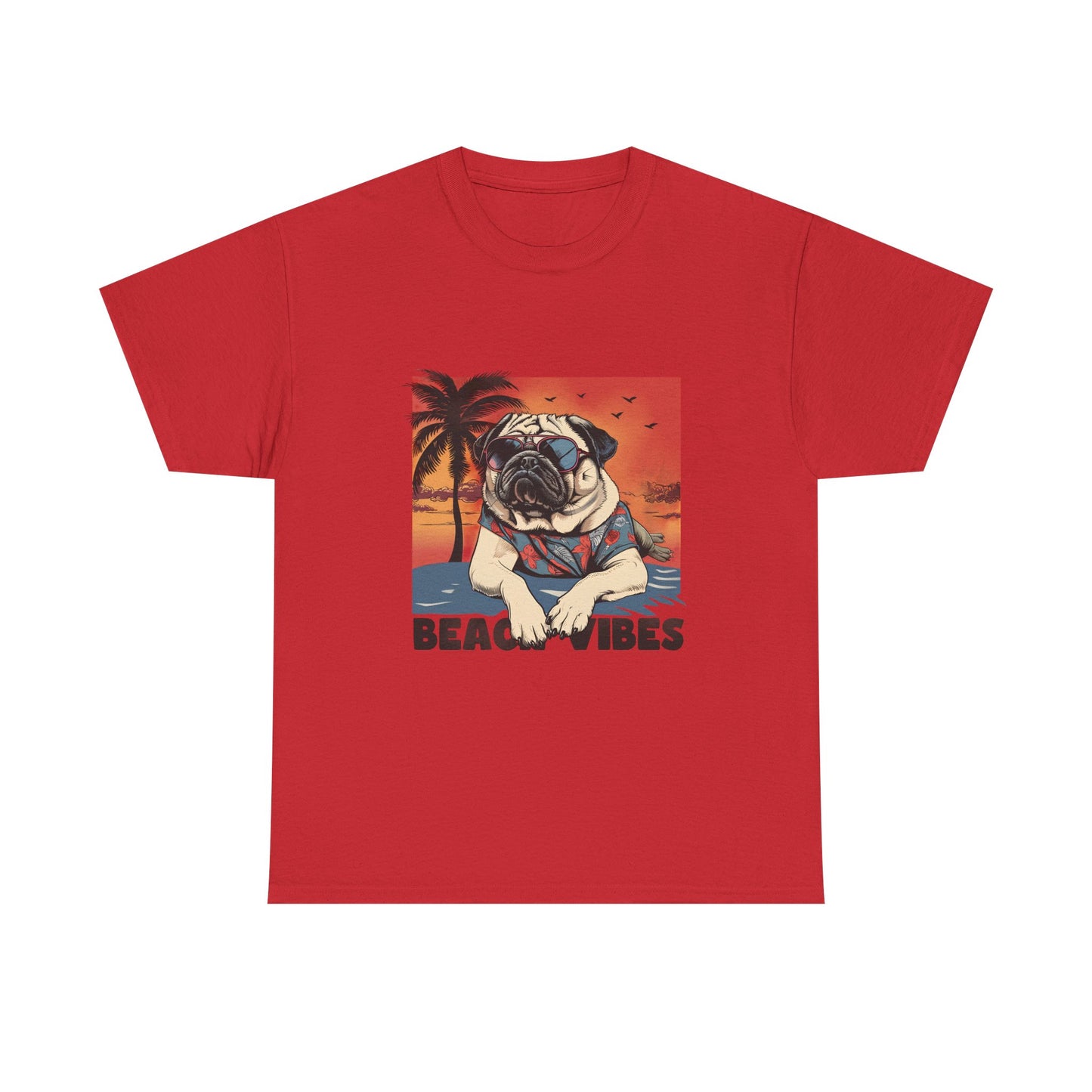 Beach Vibes Pug T‑Shirt