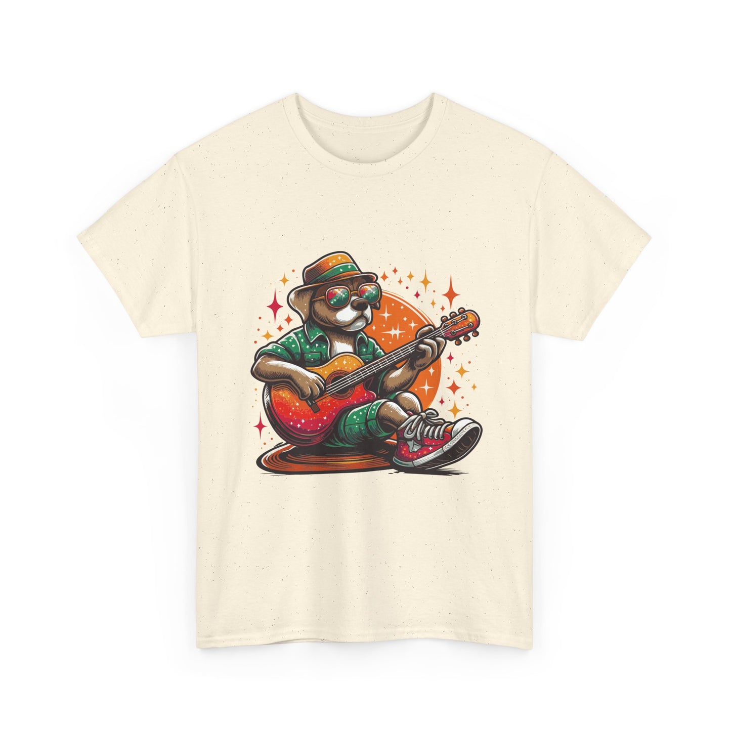 Dog Playing Guitar T‑Shirt — Retro Chill Music Tee for Guitar Lovers