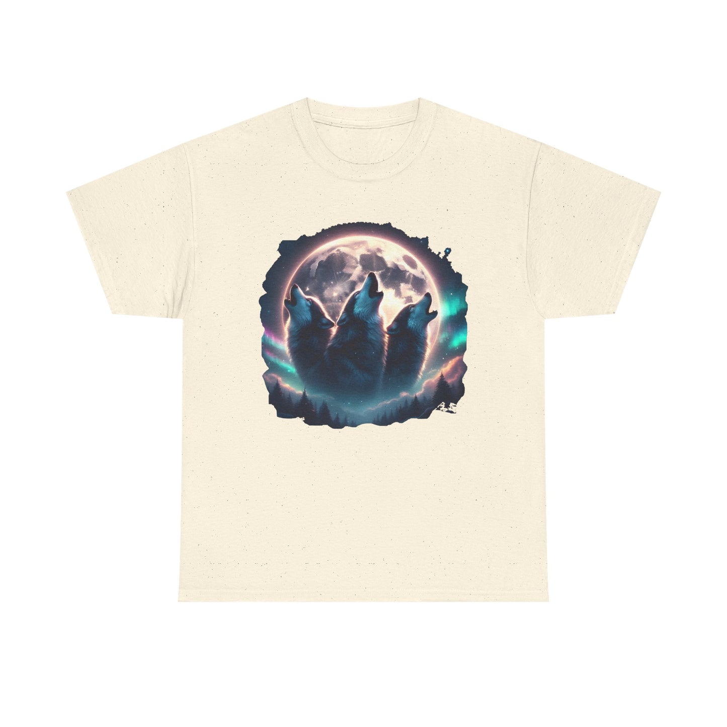 Wolf Moon T-Shirt — Howling Wolves Silhouette at Full Moon Graphic Tee