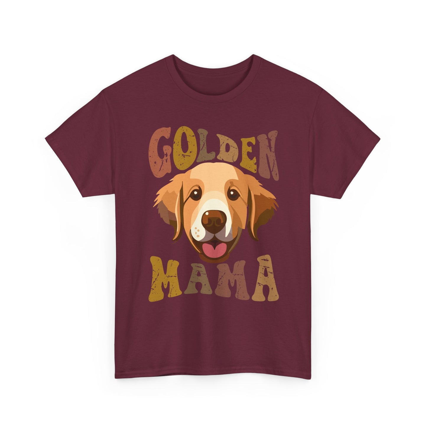 Golden Mama T‑Shirt — Cute Golden Retriever Mom Tee