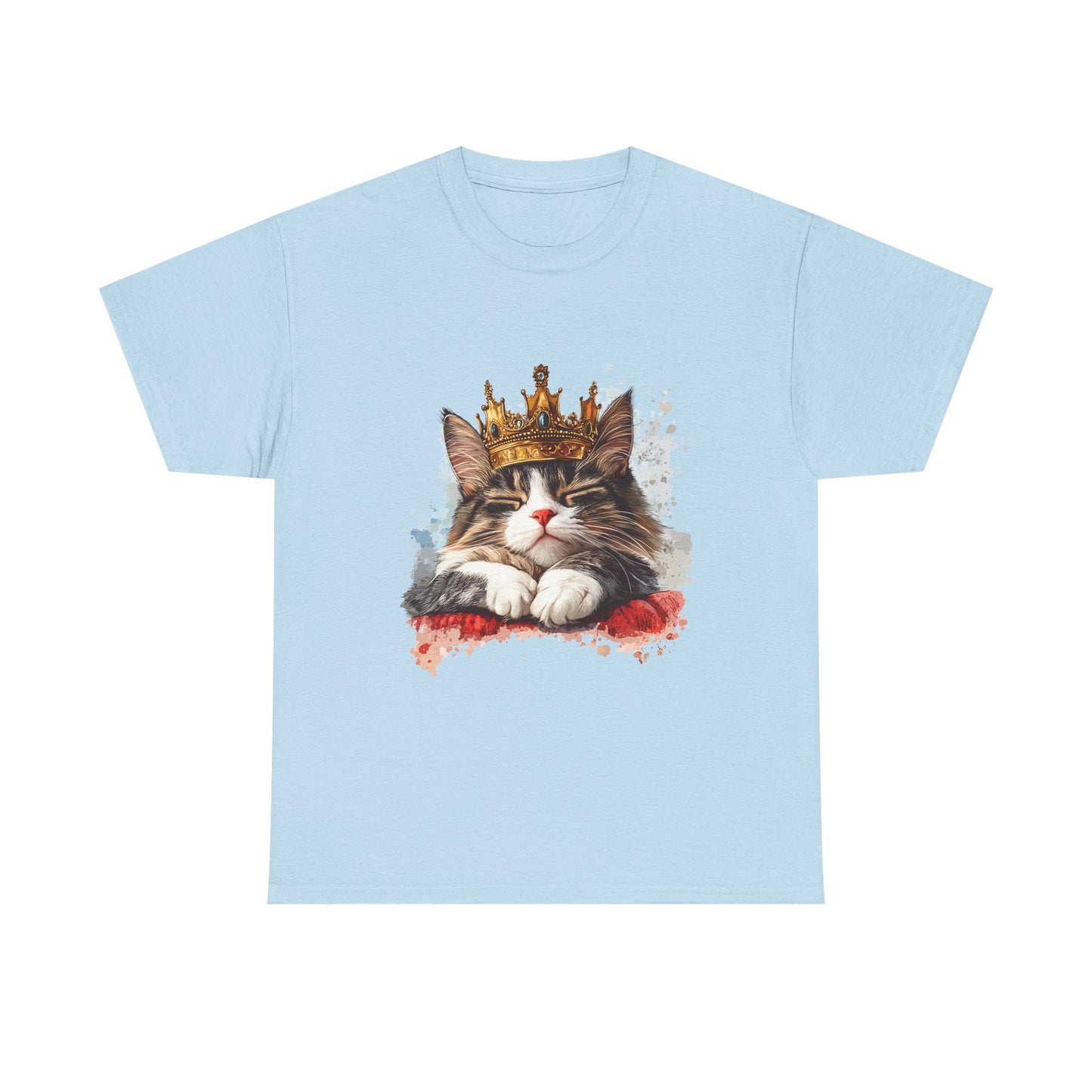 Cat King T-Shirt — Regal Crowned Cat Graphic Tee