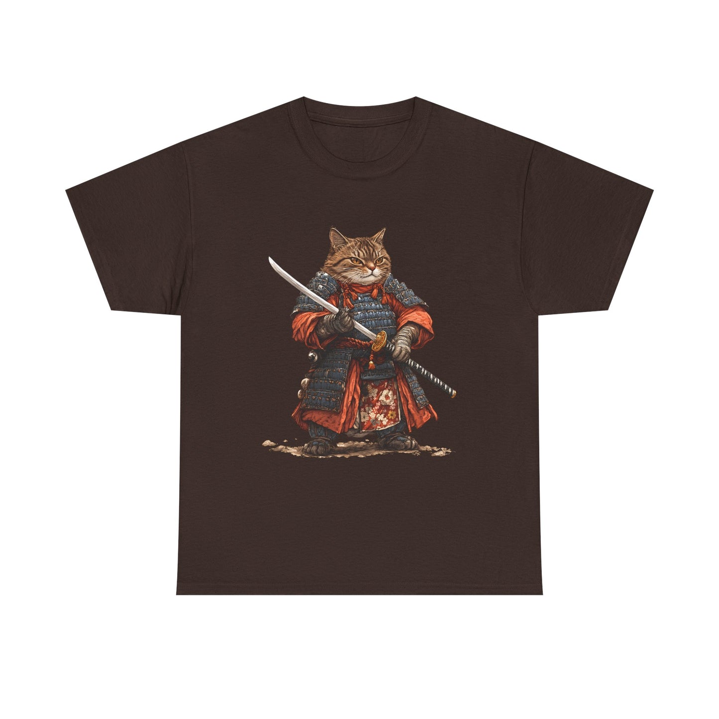 Samurai Cat T-Shirt – Warrior Tabby Graphic Tee