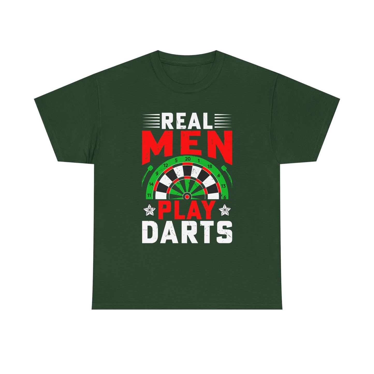 Darts T-Shirt – "Real Men Play Darts" Graphic Tee for Players & Fans