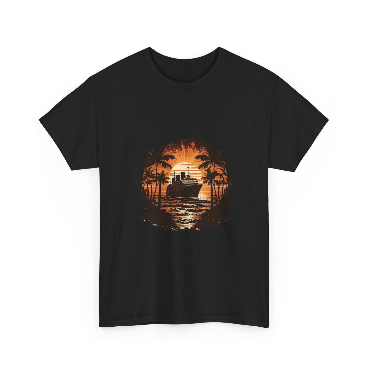 T-Shirt — Tropical Sunset Cruise Graphic Tee