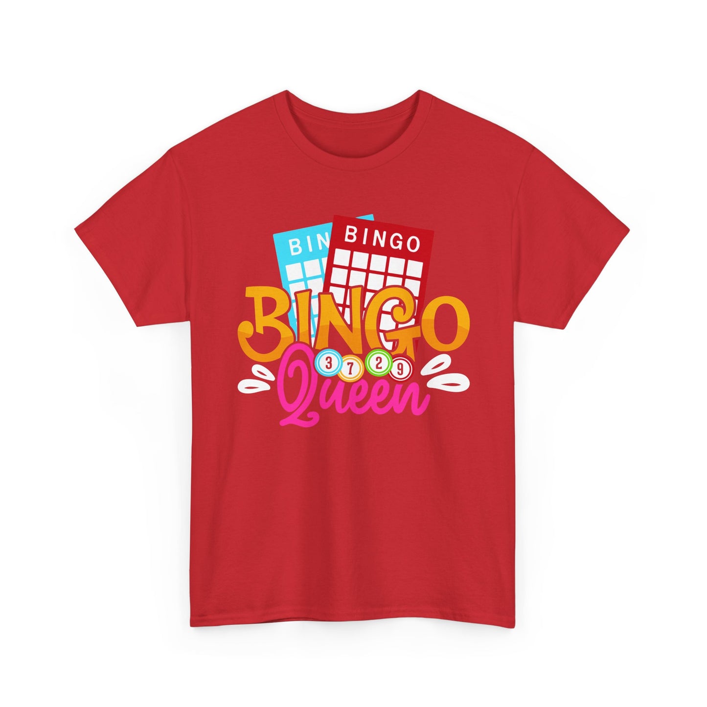 Bingo Queen T-Shirt – Colorful Bingo Cards Graphic Tee for Players & Seniors