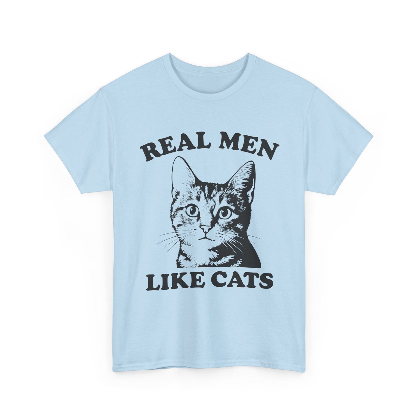 Real Men Like Cats T-Shirt — Vintage Cat Lover Tee