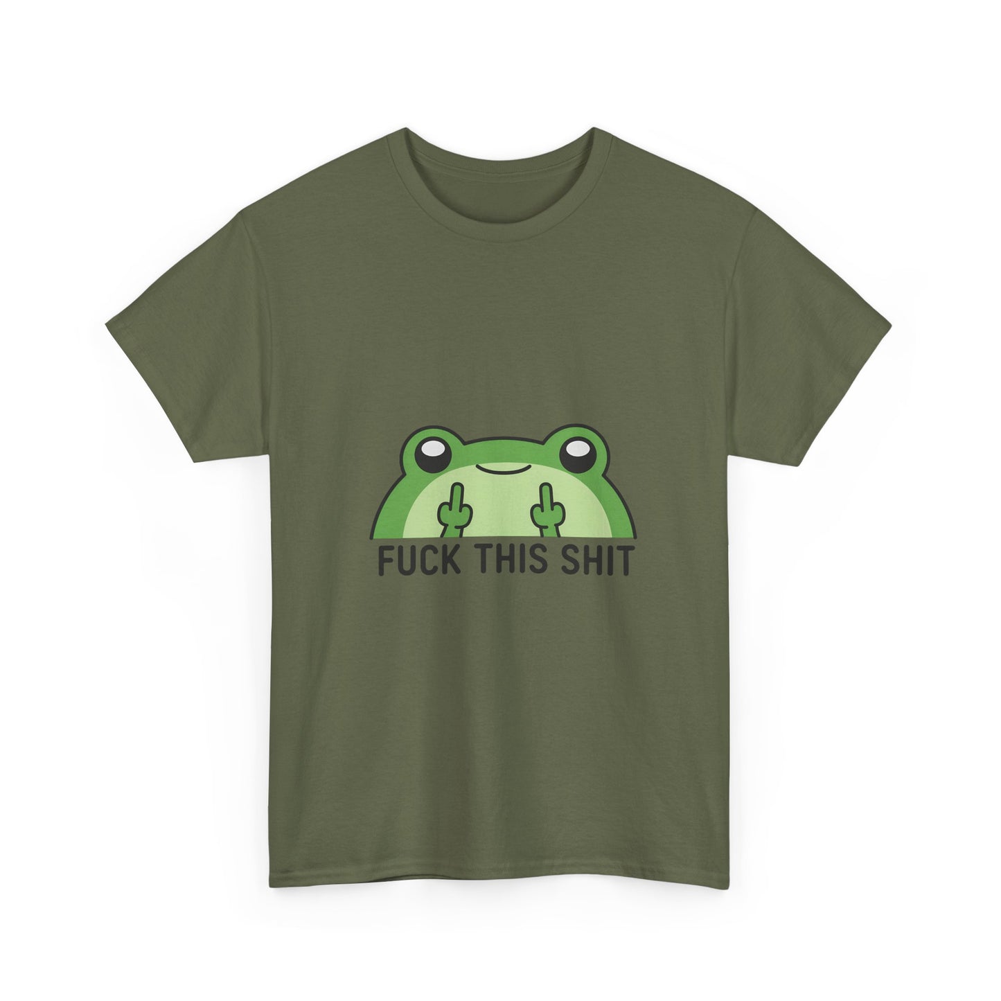 Frog Middle Finger Tee – "Fuck This Shit" Graphic T-Shirt