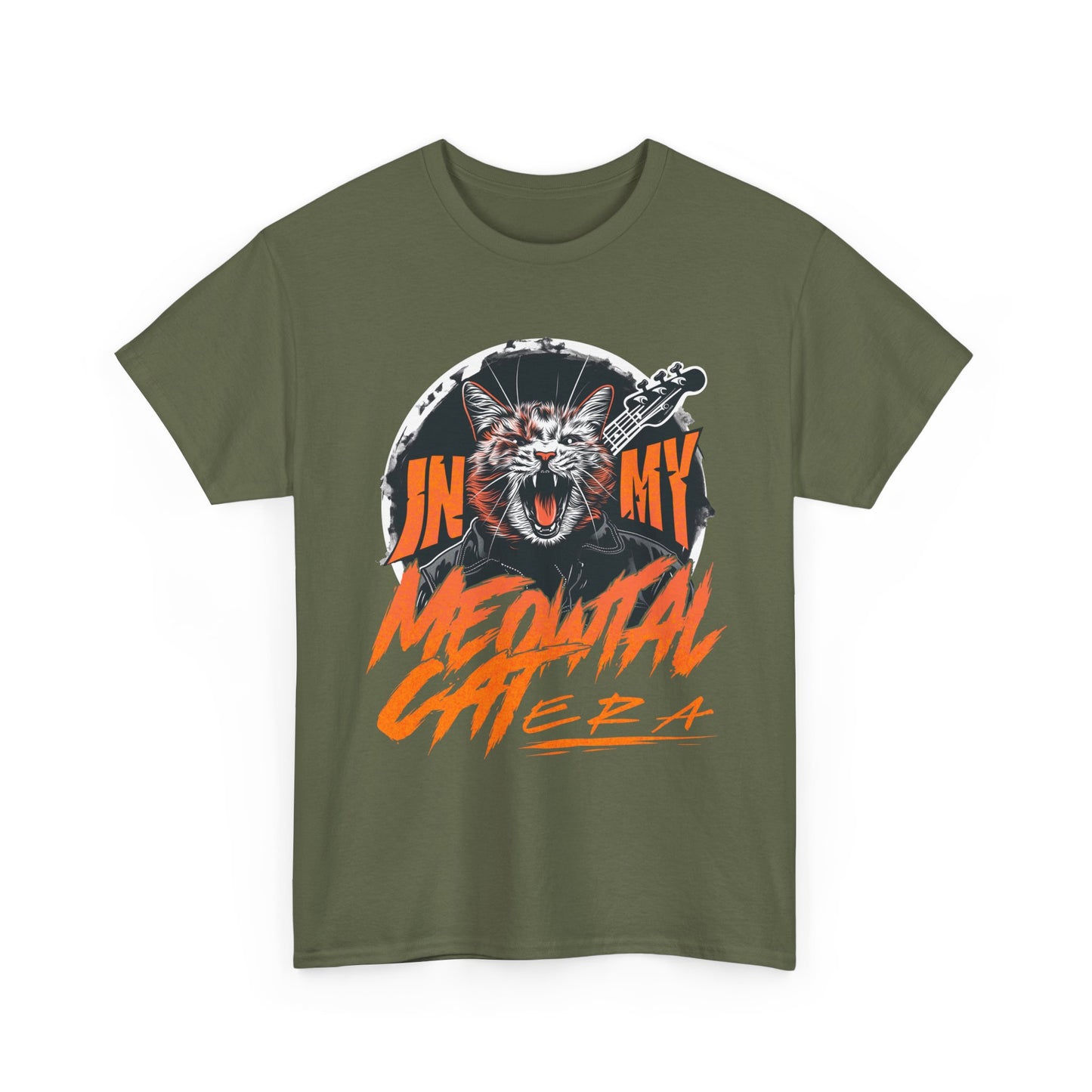 Graphic Tee — “In My Head/Medusa Mental” Fierce Cat Rock Band Design