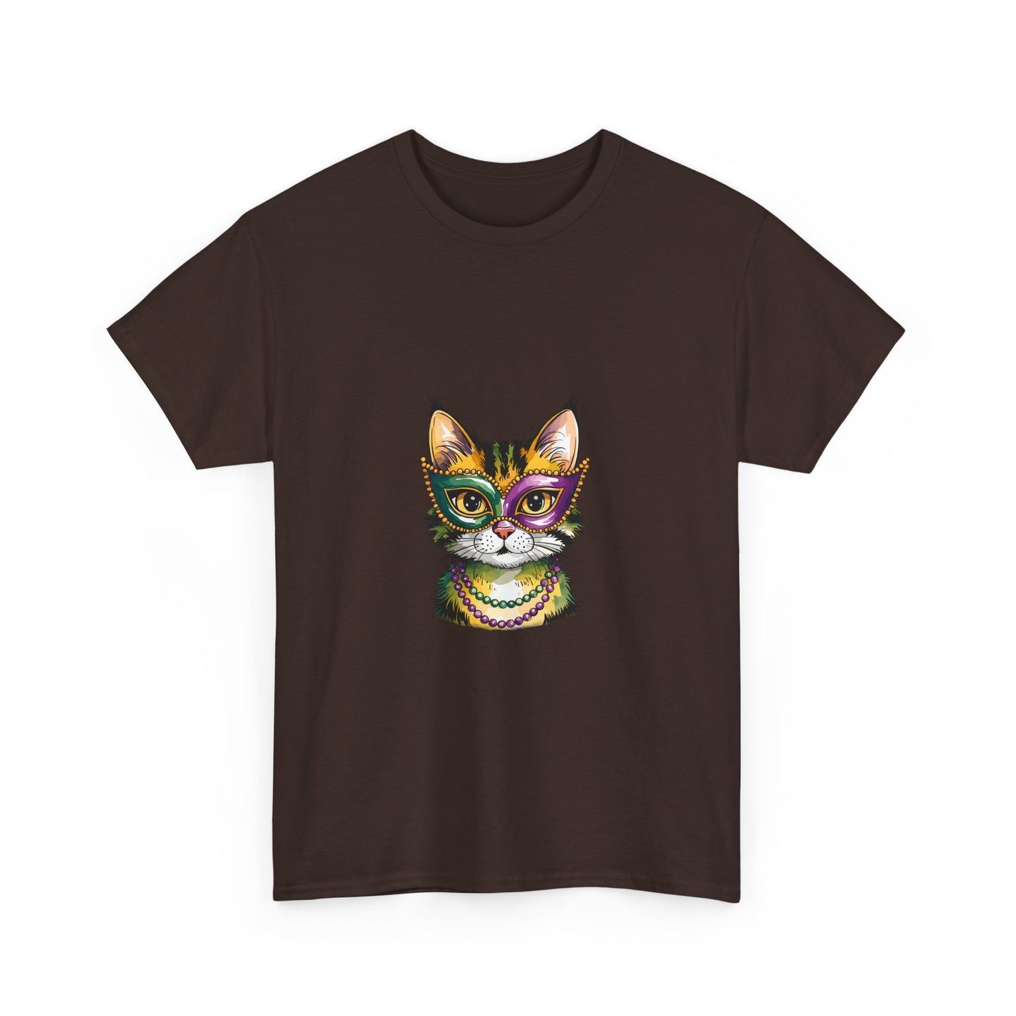 Cat Face Graphic Tee — Colorful Whimsical Kitty T-Shirt