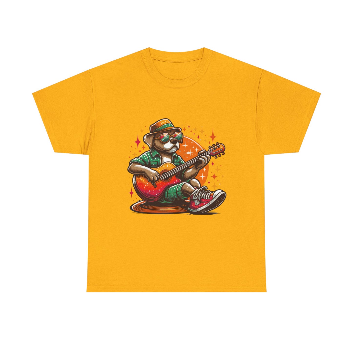 Dog Playing Guitar T‑Shirt — Retro Chill Music Tee for Guitar Lovers