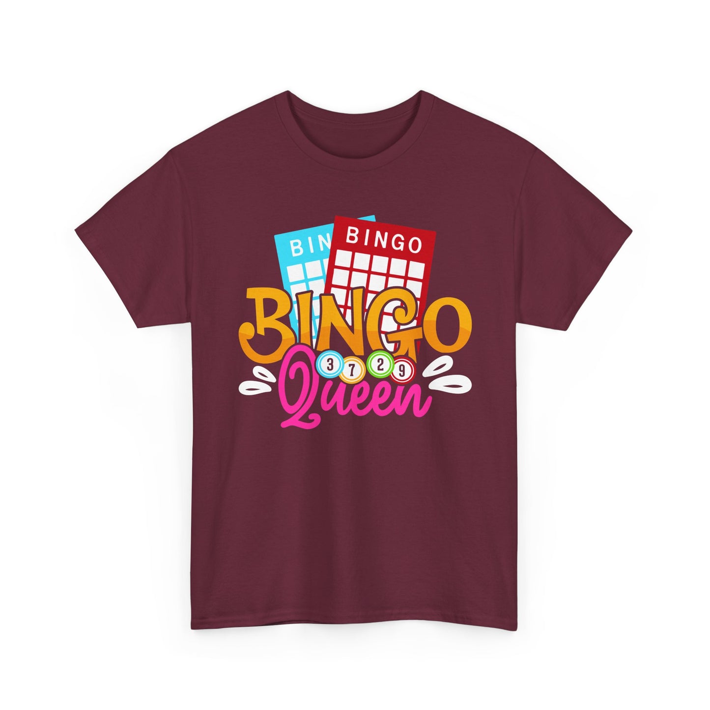 Bingo Queen T-Shirt – Colorful Bingo Cards Graphic Tee for Players & Seniors