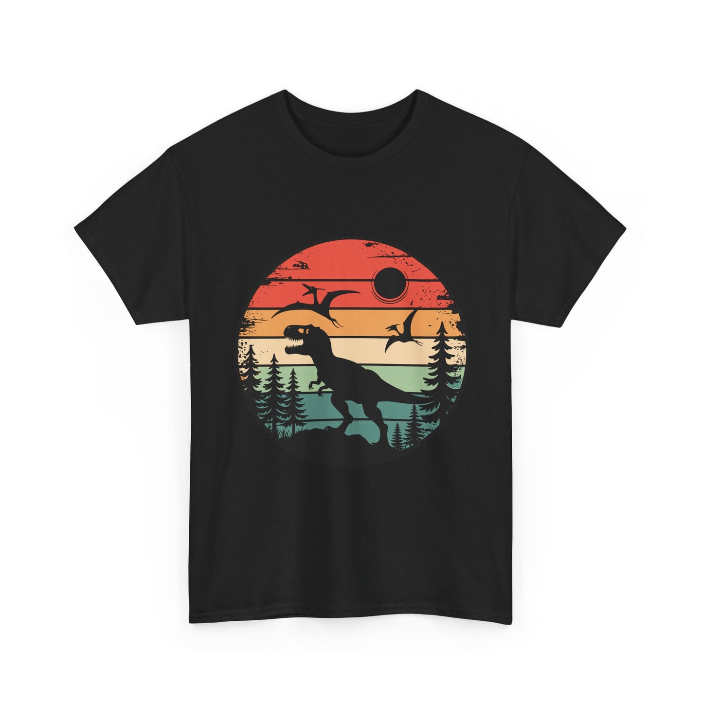T-Rex Sunset Tee — Retro Dinosaur Graphic T-Shirt