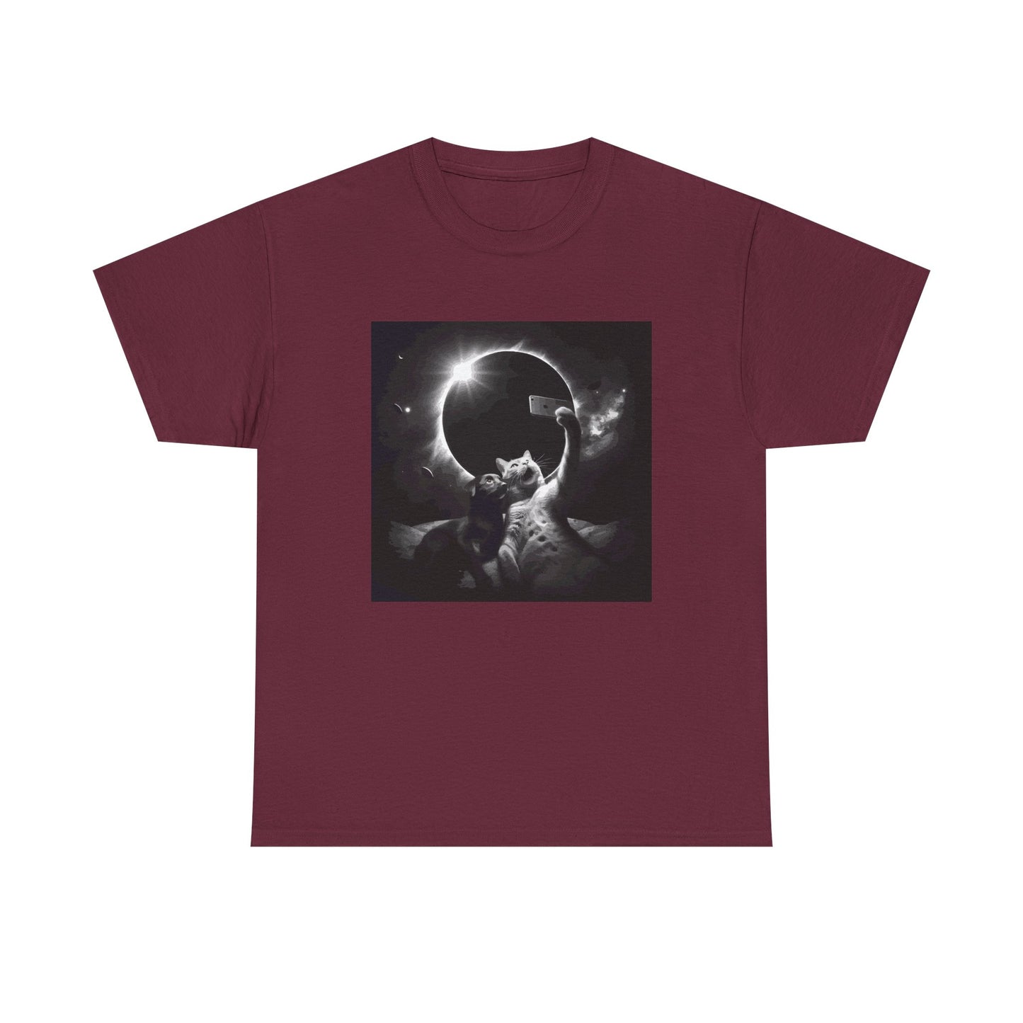 Dog and Cat Selfie Solar eclipse T-Shirt