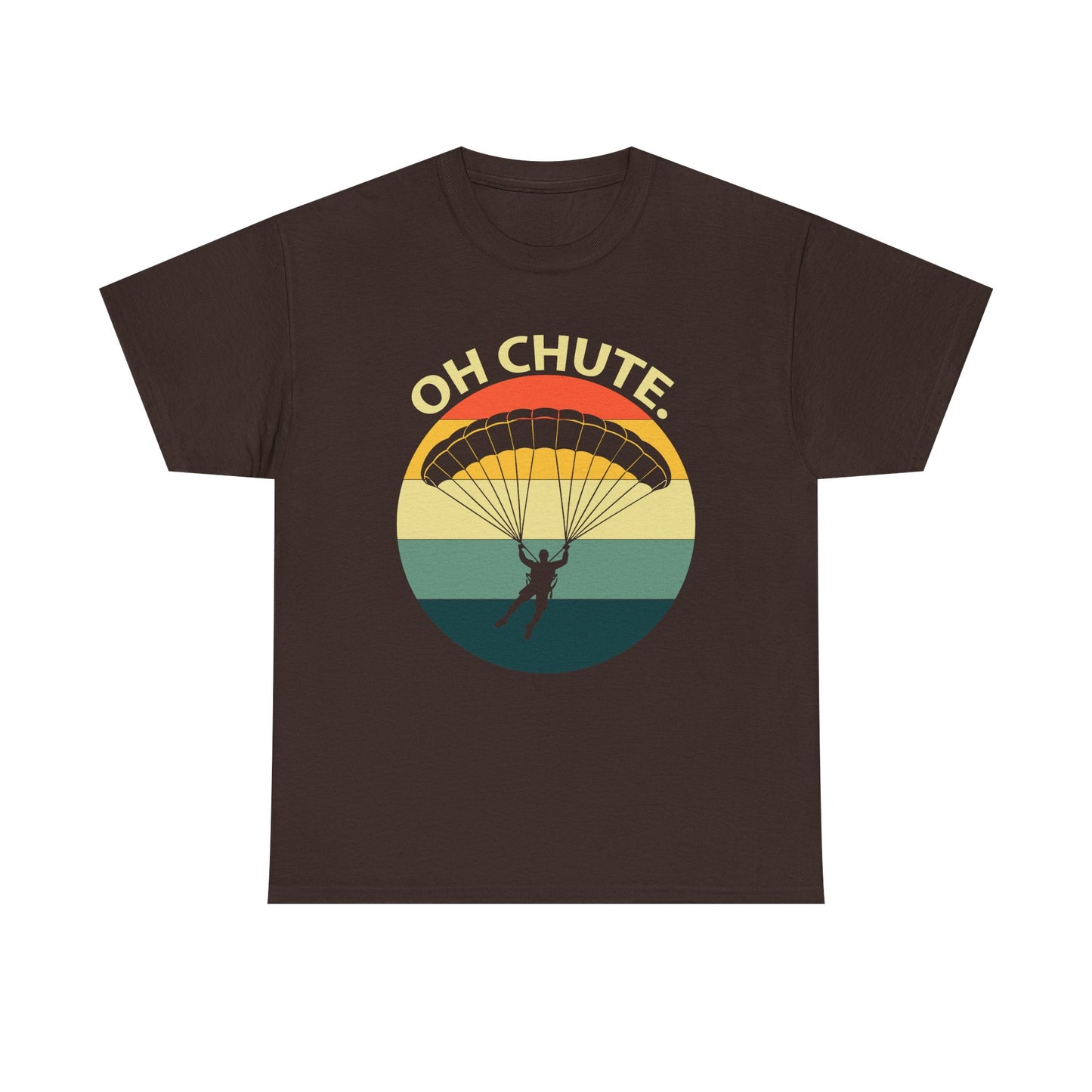 Parachute Retro Tee — "Oh Chute" Skydiving Graphic T-Shirt