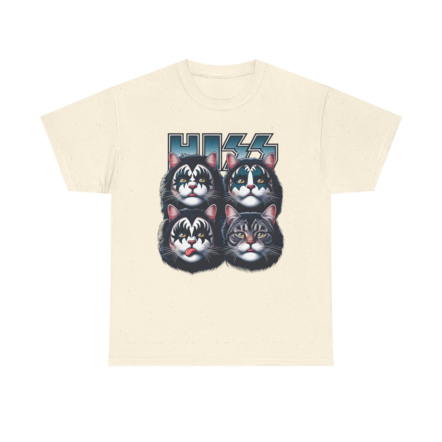 KISS-Style Rock Cat Band T-Shirt