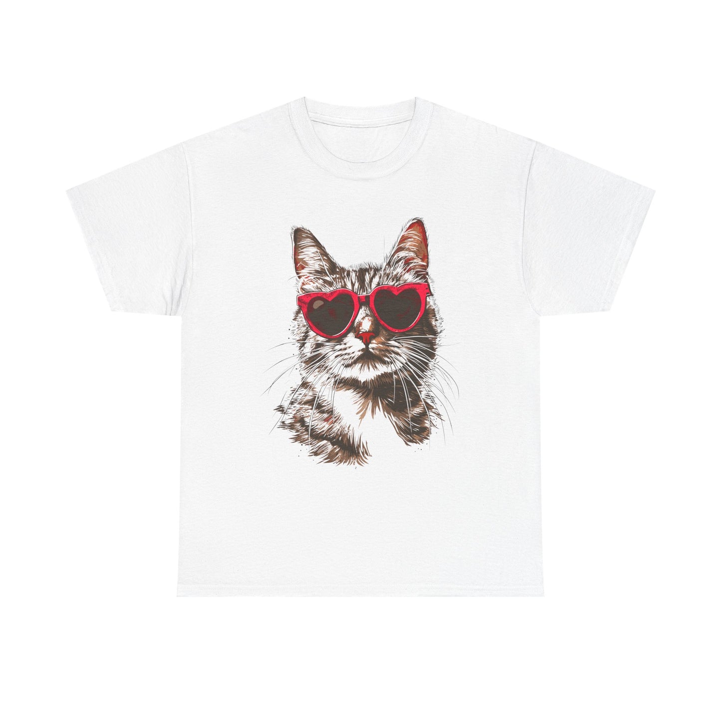 Cat with Heart Sunglasses T-Shirt