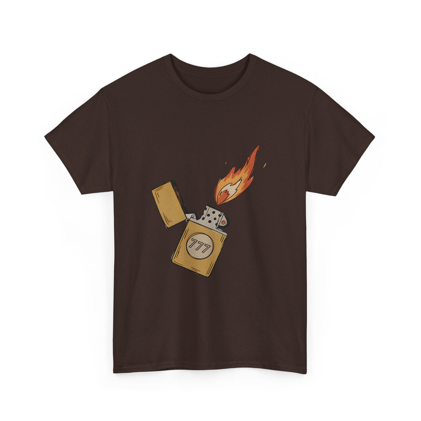 Lighter Flame Graphic Tee — Retro Zippo Illustration T-Shirt