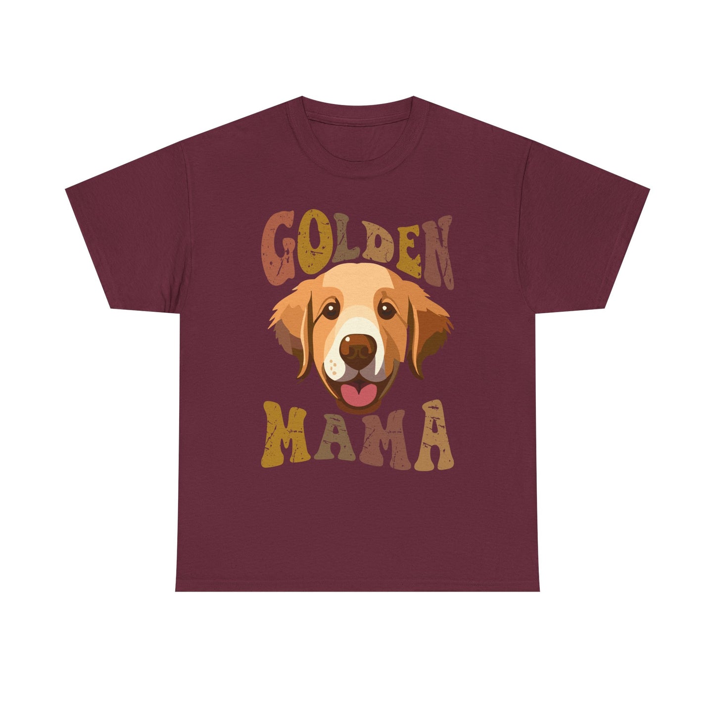 Golden Mama T‑Shirt — Cute Golden Retriever Mom Tee