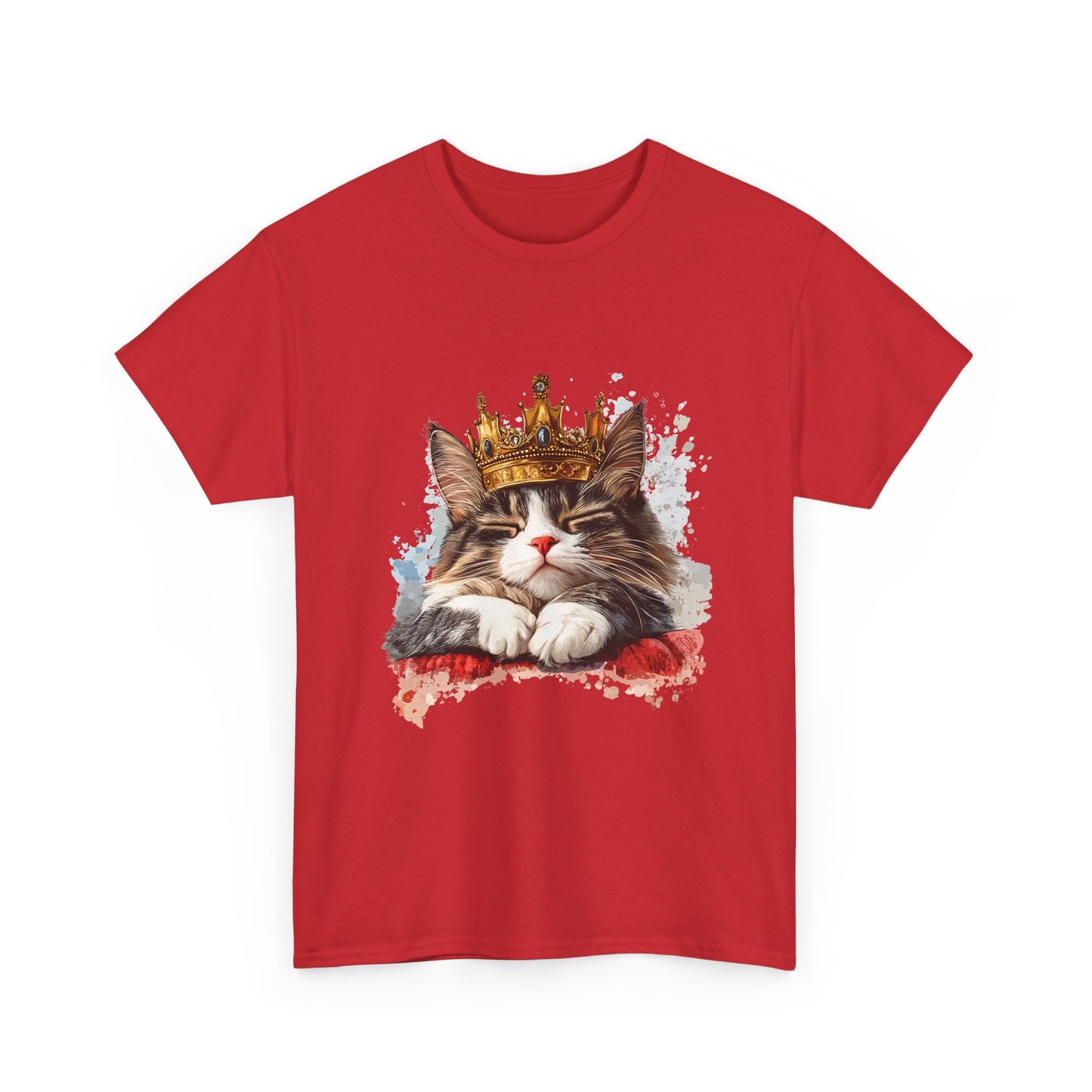 Cat King T-Shirt — Regal Crowned Cat Graphic Tee
