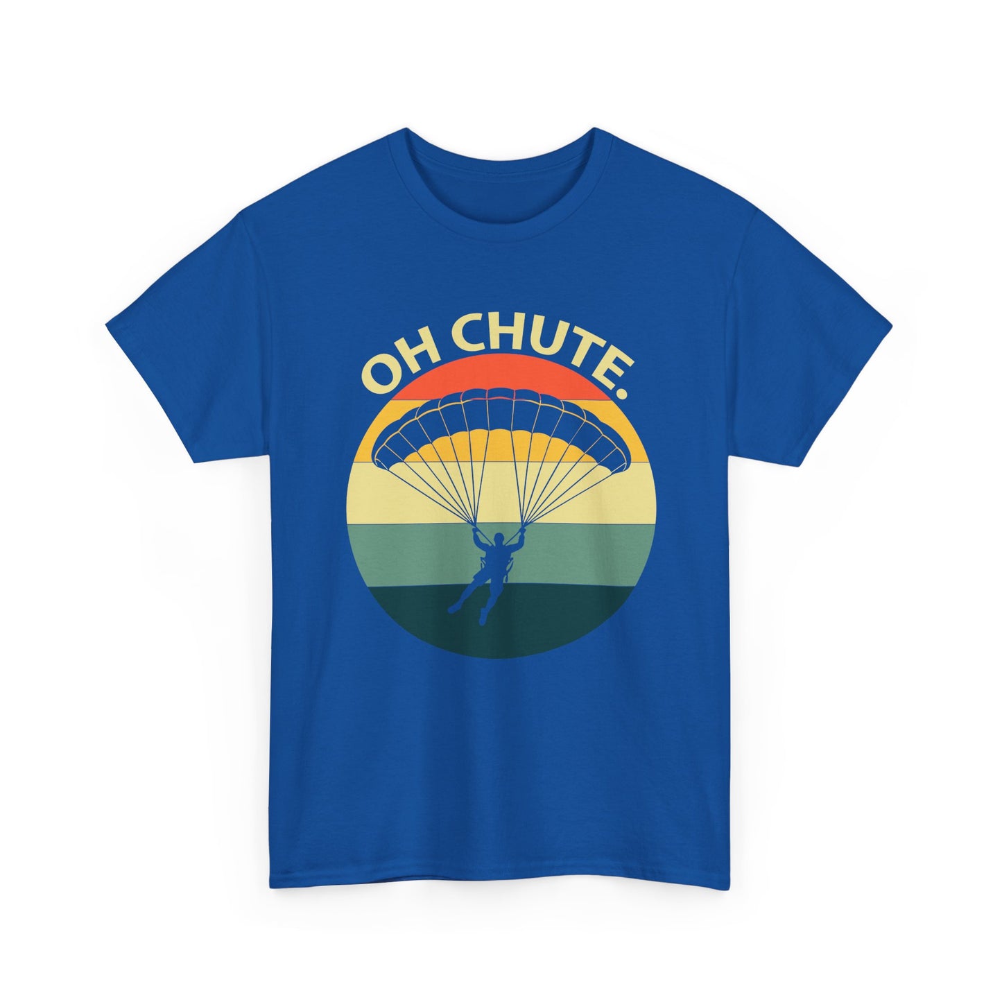 Parachute Retro Tee — "Oh Chute" Skydiving Graphic T-Shirt