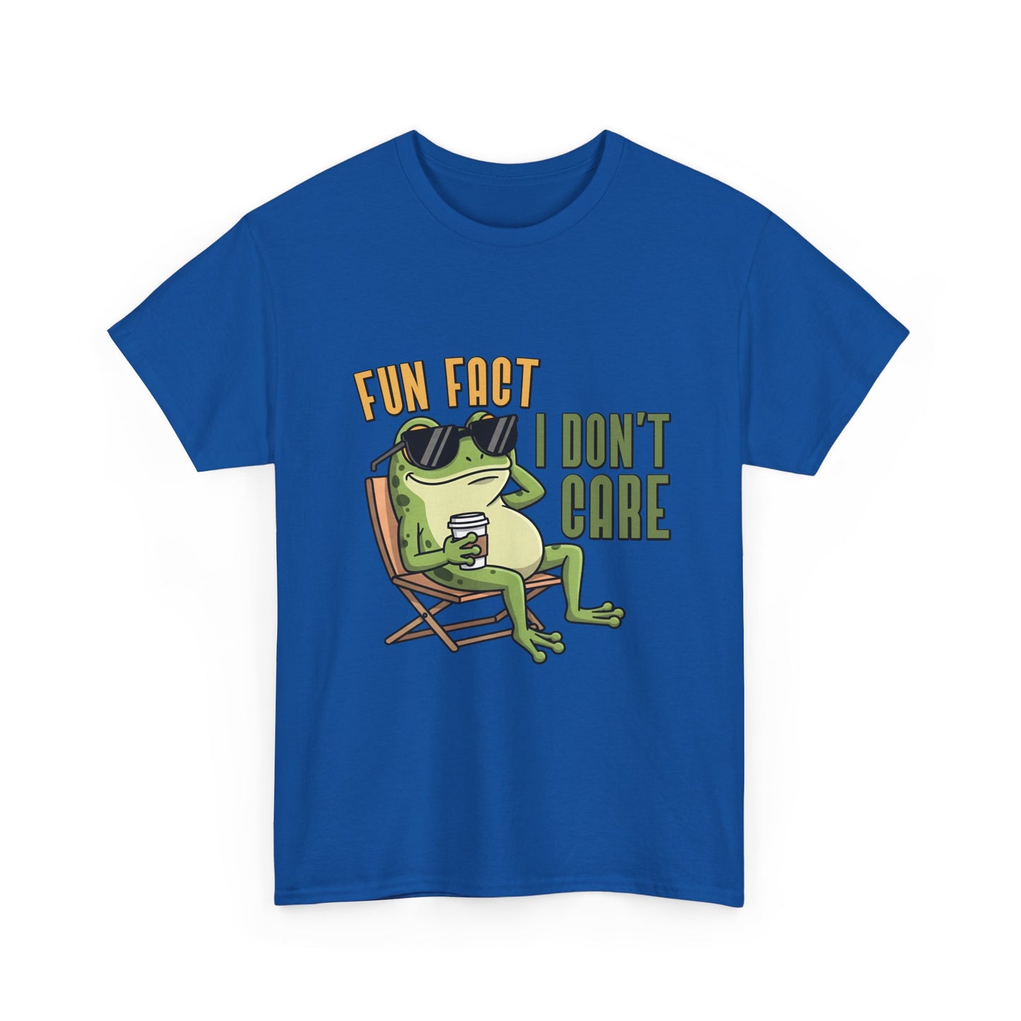 T-Shirt — 'Fun Fact I Don't Care' Relaxed Frog Graphic Tee