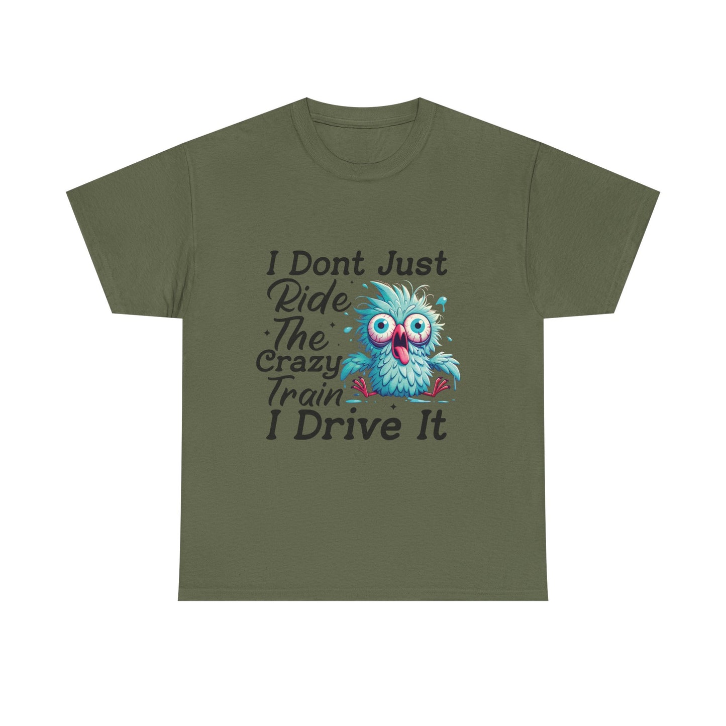 I Don't Just Ride The Crazy Train I Drive It T-Shirt — Funny Owl Graphic Tee