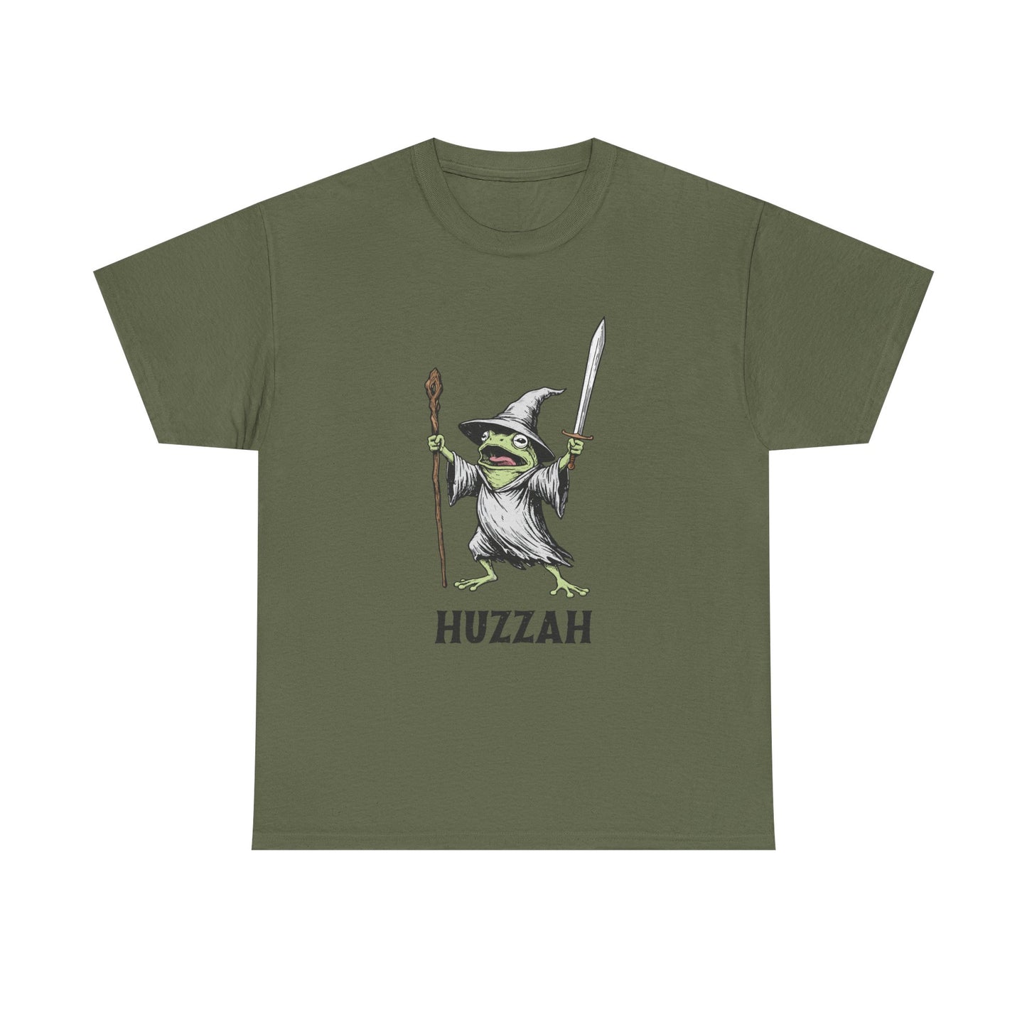 T-Shirt — Huzzah Frog Wizard Graphic Tee