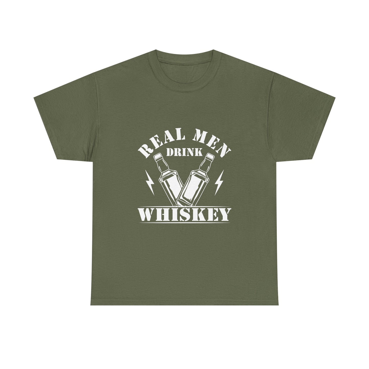 Whiskey Tee - "Real Men Drink Whiskey" Graphic T-Shirt