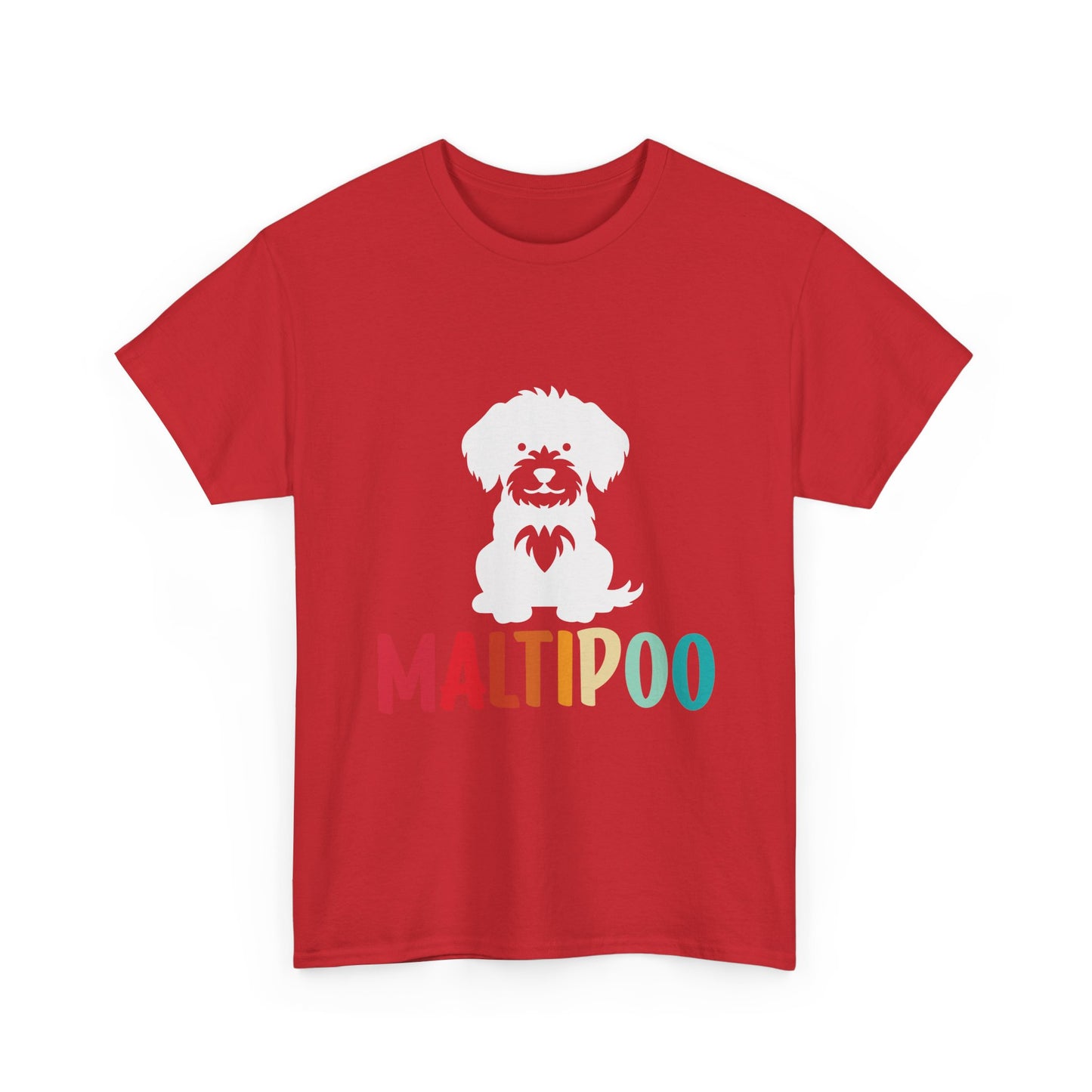 Maltipoo Graphic Tee — Retro Rainbow Dog Lover T‑Shirt